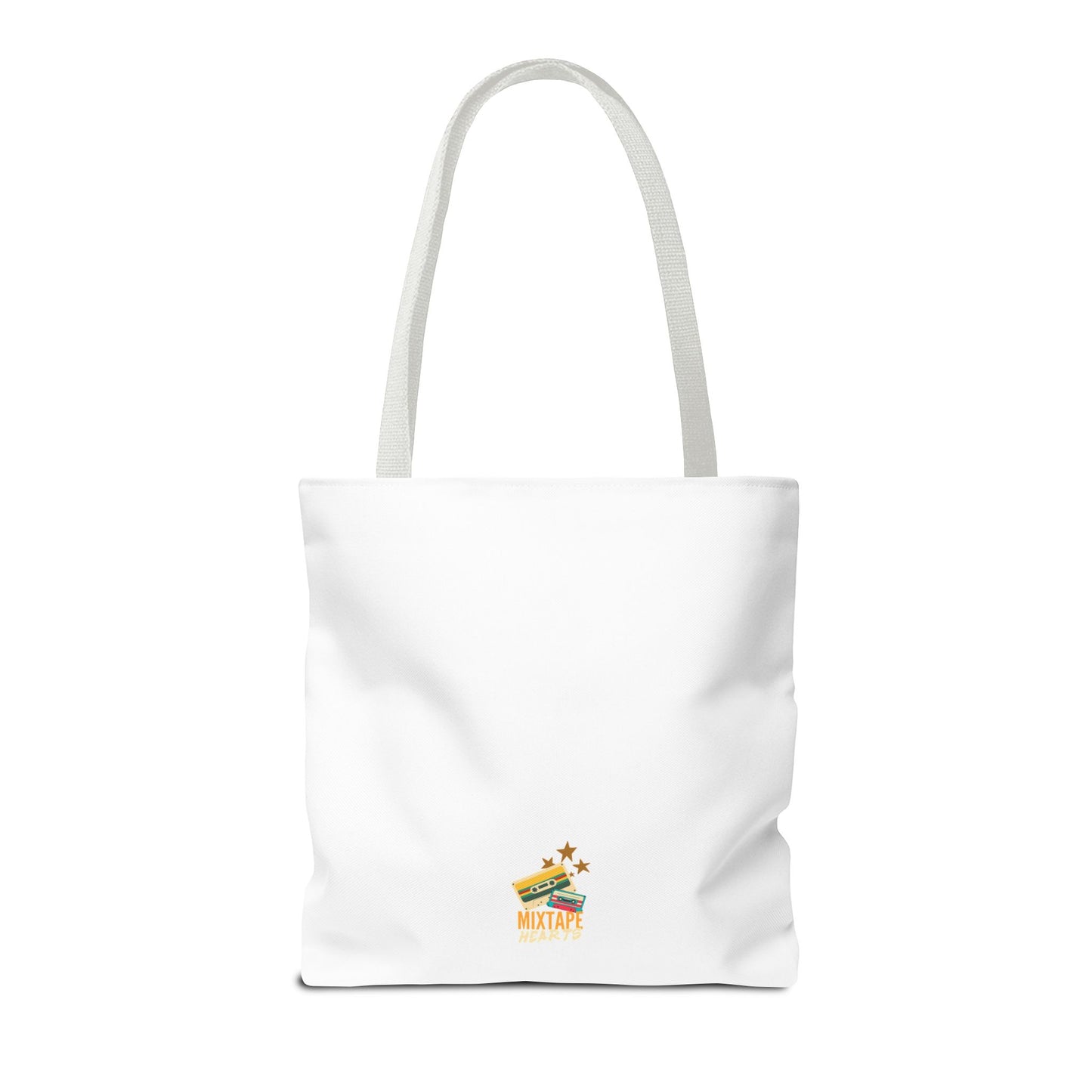 The Real MVP: My Walkman – Cassette Era Tote Bag - AOP, Fun and Stylish, Perfect for Music Lovers, Gift for Friends, Everyday Use, Beach Bag, Eco-Friendly - Mixtape Hearts
