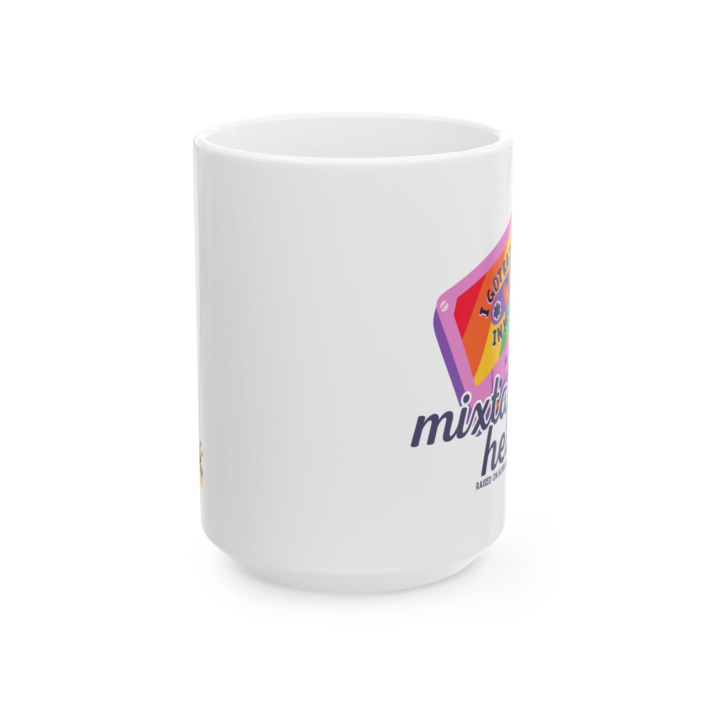 Raised on Boybands & Burnt CDs – Ceramic Mug – Nostalgic Boyband Mug – Nostalgic Boyband Mug - Unique Gift for Music Lovers, Coffee Cup, Tea Mug, Personalized Gift, Musician's Essential - Mixtape Hearts
