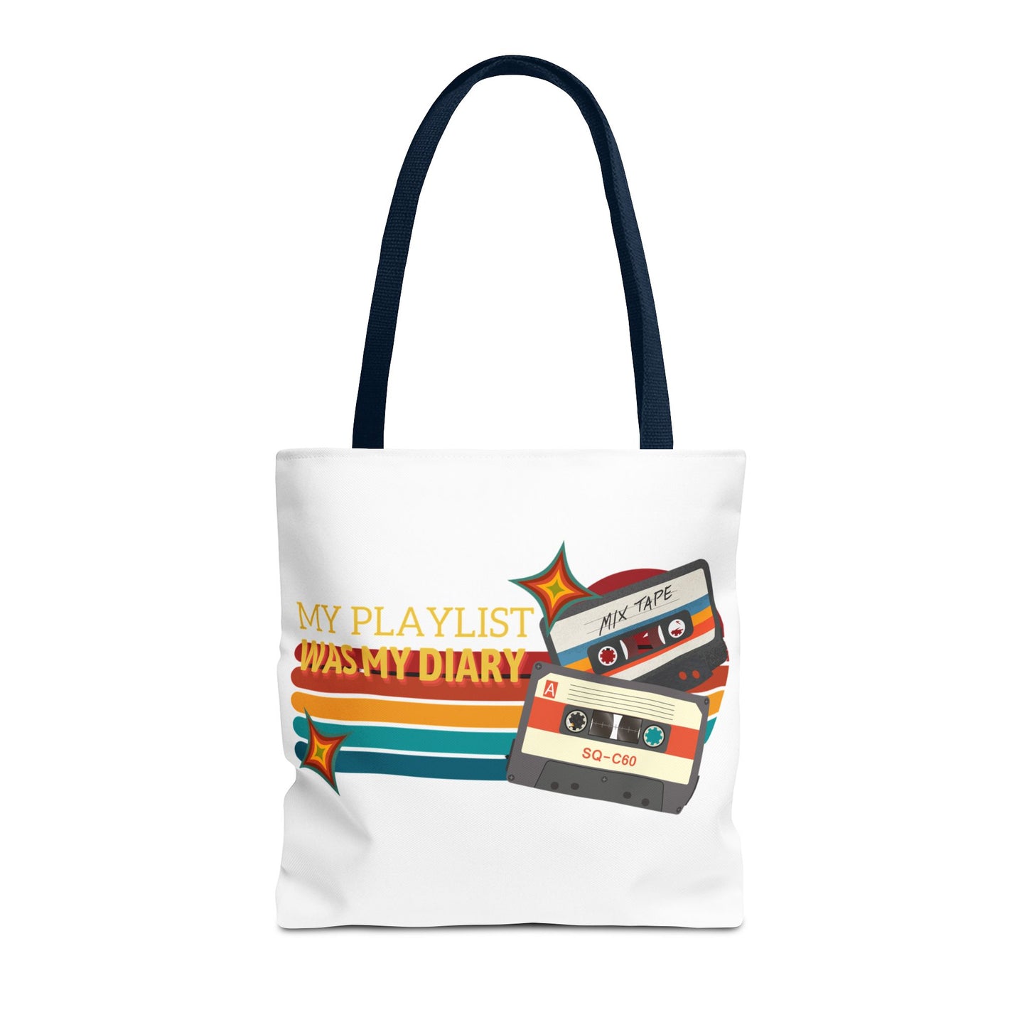 My Playlist Was My Diary – Emotional Era Tote Bag - AOP, Fun and Stylish, Perfect for Music Lovers, Gift for Friends, Everyday Use, Beach Bag, Eco-Friendly - Mixtape Hearts