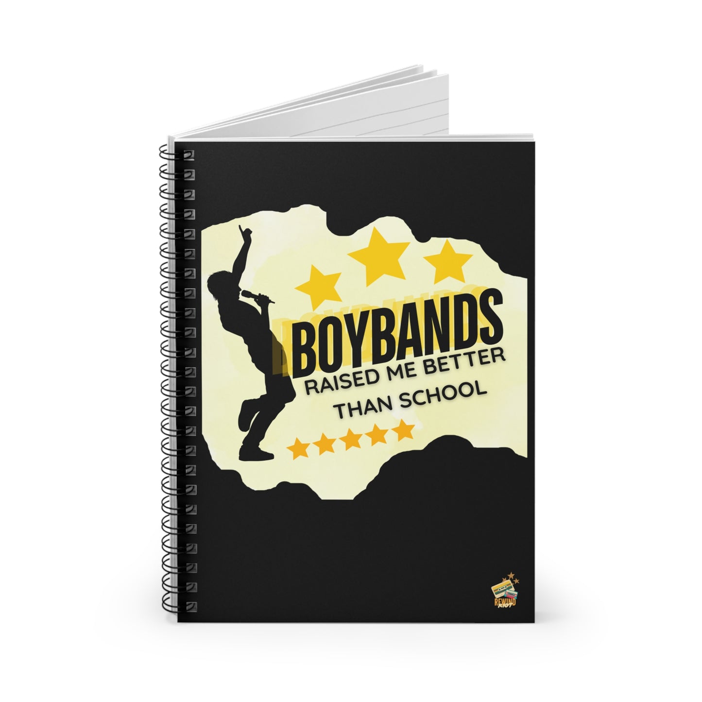 Boybands Raised Me Better Than School – Funny Fan Journal– Nostalgia-Inspired Journal - Cute Stationery, Journal for Fans, Gift for Creatives, School Supplies, Writing Journal - Mixtape Hearts