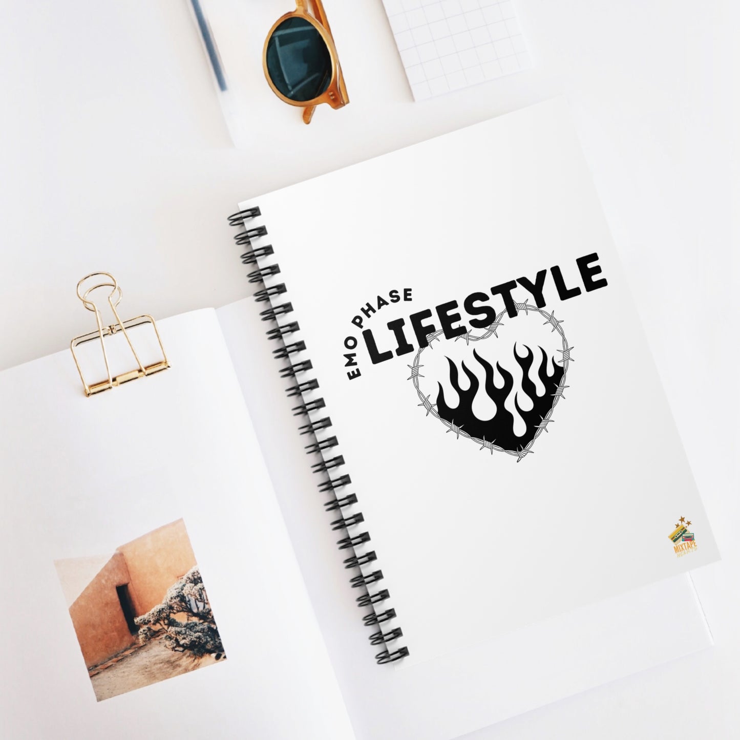 Emo Phase Lifestyle – Lined Notebook – Sad Bops Journal– Funny Fan Journal– Nostalgia-Inspired Journal - Cute Stationery, Journal for Fans, Gift for Creatives, School Supplies, Writing Journal