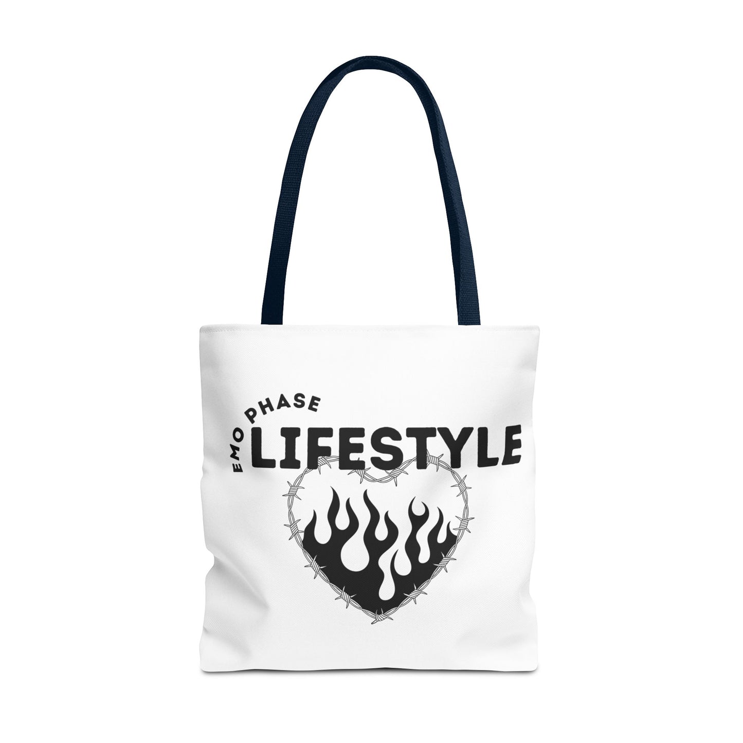 Emo Phase Lifestyle – Emotional Era Tote Bag - AOP, Fun and Stylish, Perfect for Music Lovers, Gift for Friends, Everyday Use, Beach Bag, Eco-Friendly - Mixtape Hearts