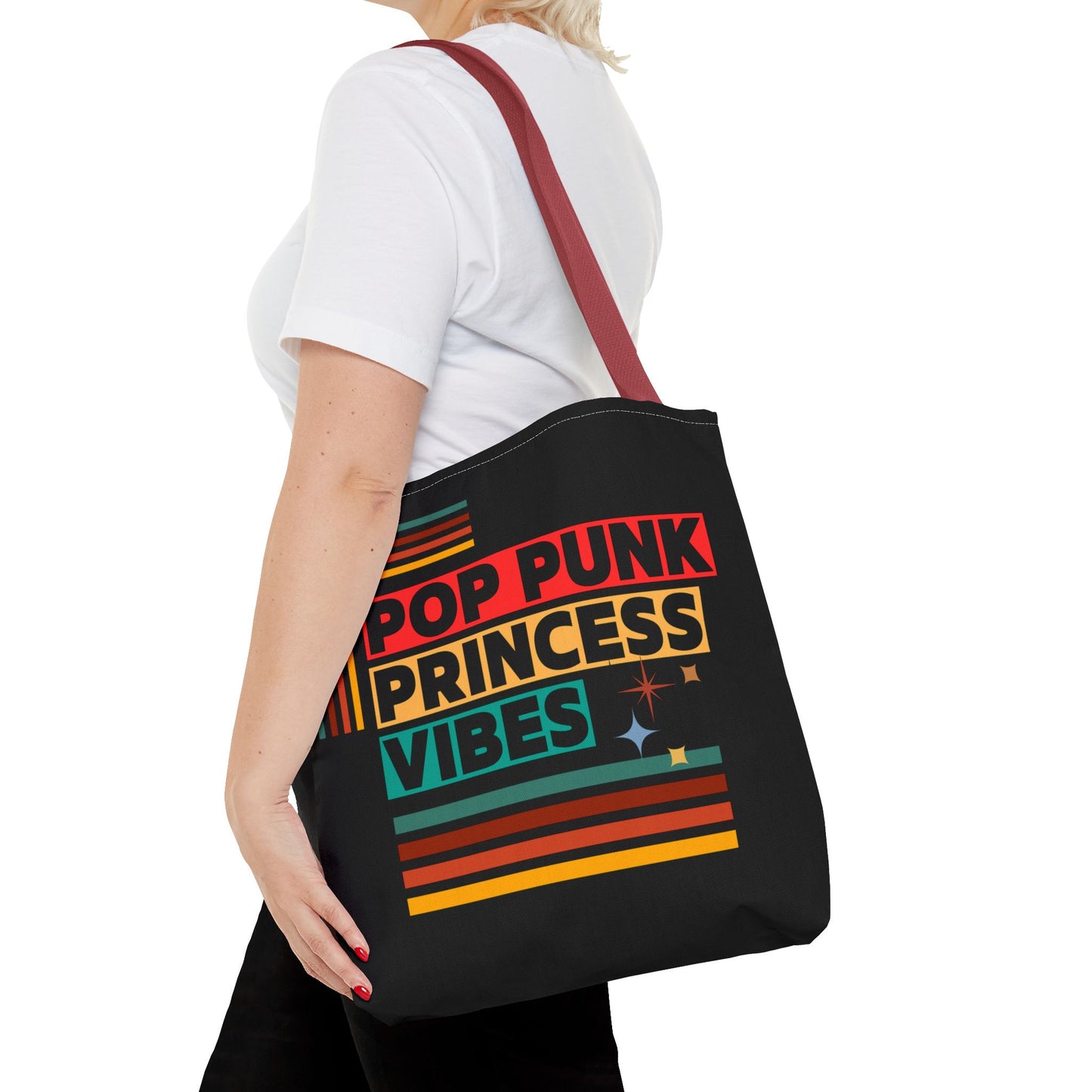 Pop Punk Princess Vibes – Loud & Cute Tote Bag – Emotional Era Tote Bag– Retro Music Tote – Pop Music Tote Bag – Nostalgic Music Tote - Mixtape Hearts