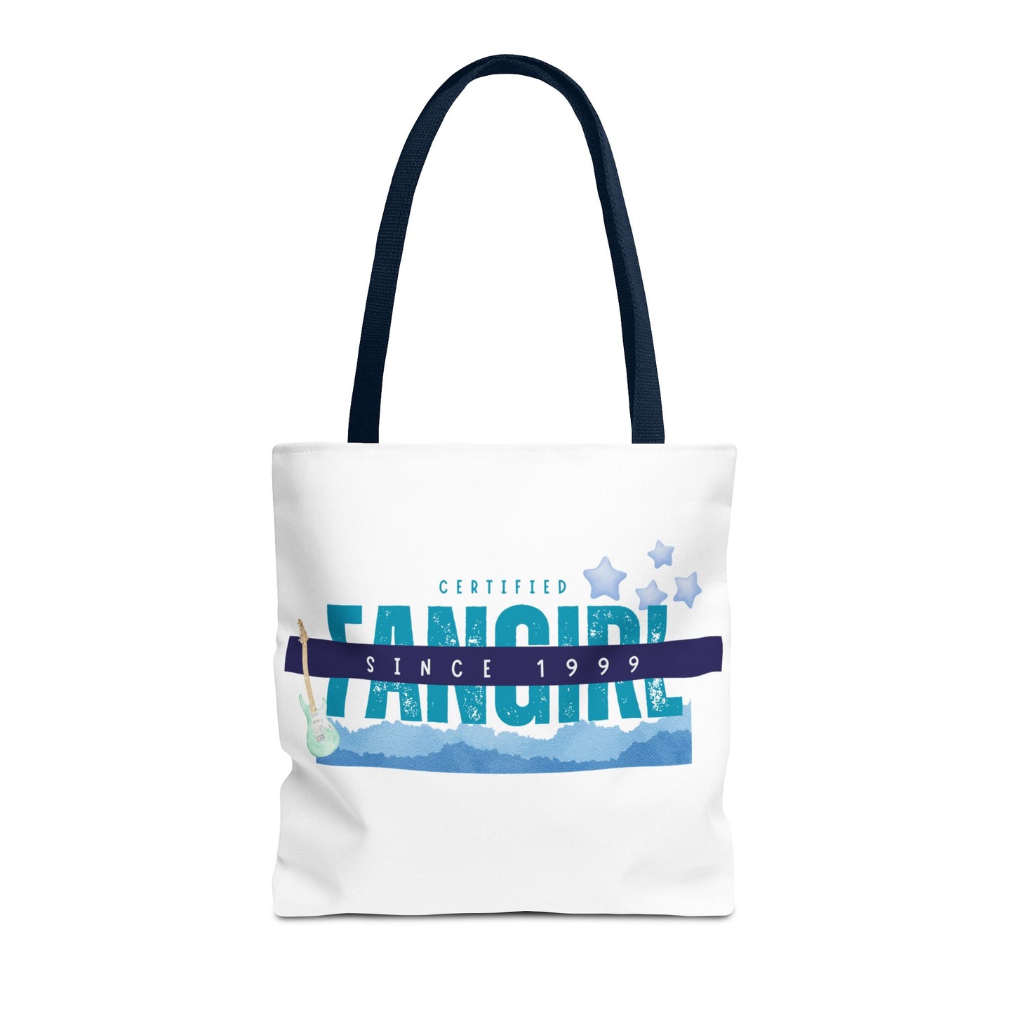 Certified Fangirl Since 1999 – Nostalgic Music Tote, Cute Tote, Gift for Fangirls, Fan Merchandise, Artsy Bag, AOP Design - Mixtape Hearts