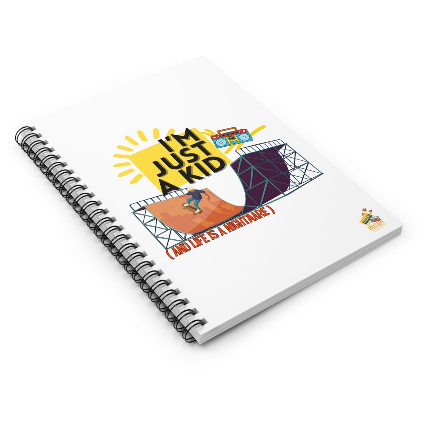 “I’m Just a Kid” and This Is My Spiral of Thoughts - Ideal for School, Doodling, Journaling, Back to School - Mixtape Hearts