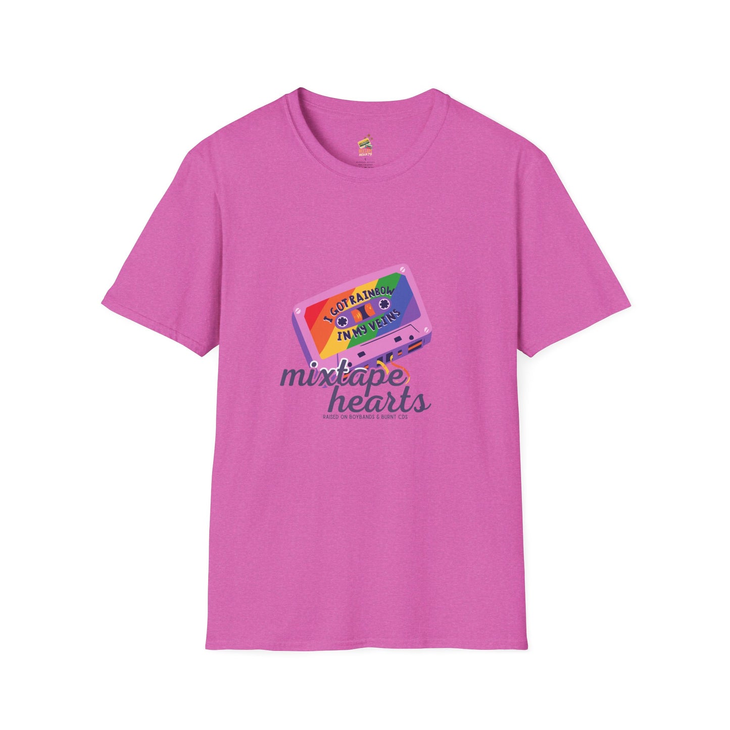 Raised on Boybands & Burnt CDs – Unisex T-Shirt– 90s Nostalgia Unisex Tee| Gift for Walkman Fans, Vintage Style Tee, Casual Wear, Concert Outfit, Unisex Apparel - Mixtape Hearts