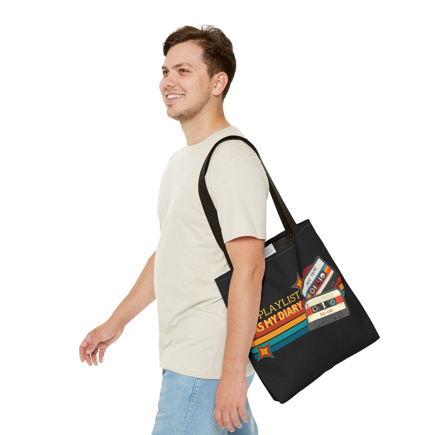 My Playlist Was My Diary – Emotional Era Tote Bag– Retro Music Tote – Pop Music Tote Bag – Nostalgic Music Tote