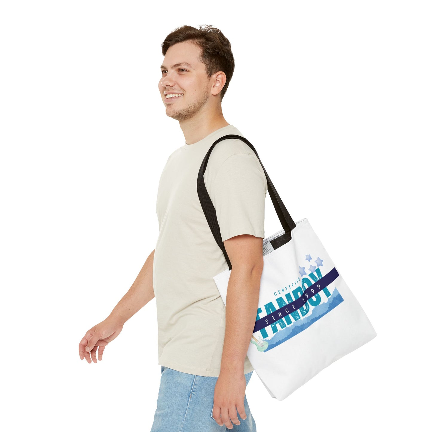 Certified Fanboy Since 1999 – Pop Music Tote Bag– Nostalgic Music Tote, Cute Tote, Gift for Fangirls, Fan Merchandise, Artsy Bag, AOP Design - Mixtape Hearts