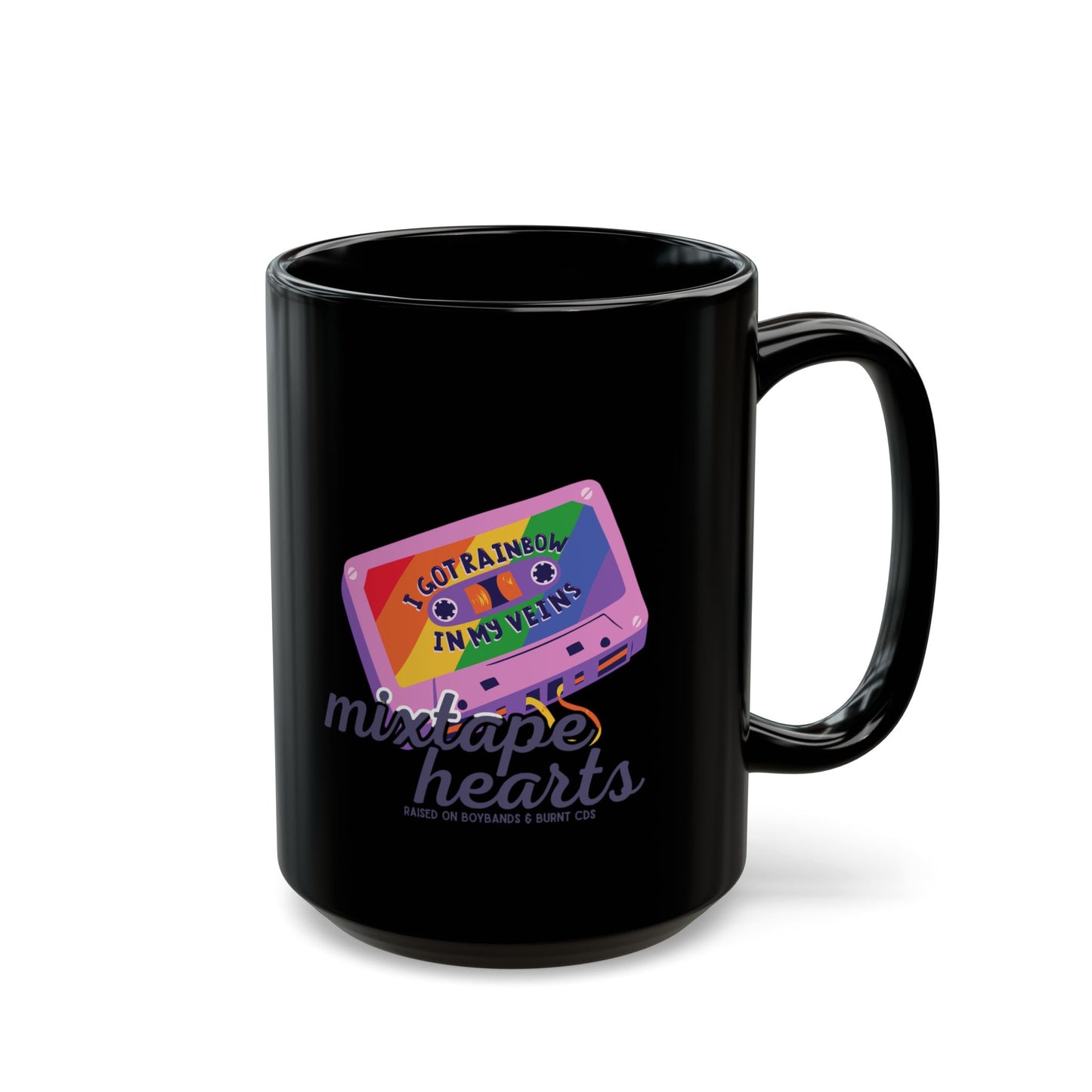 Raised on Boybands & Burnt CDs – Ceramic Mug – Retro Music Lover Mug- Perfect Gift for Music Lovers, Coffee Enthusiasts, Rock Music Fans, Birthday, Valentine's Day, Home Office Decor