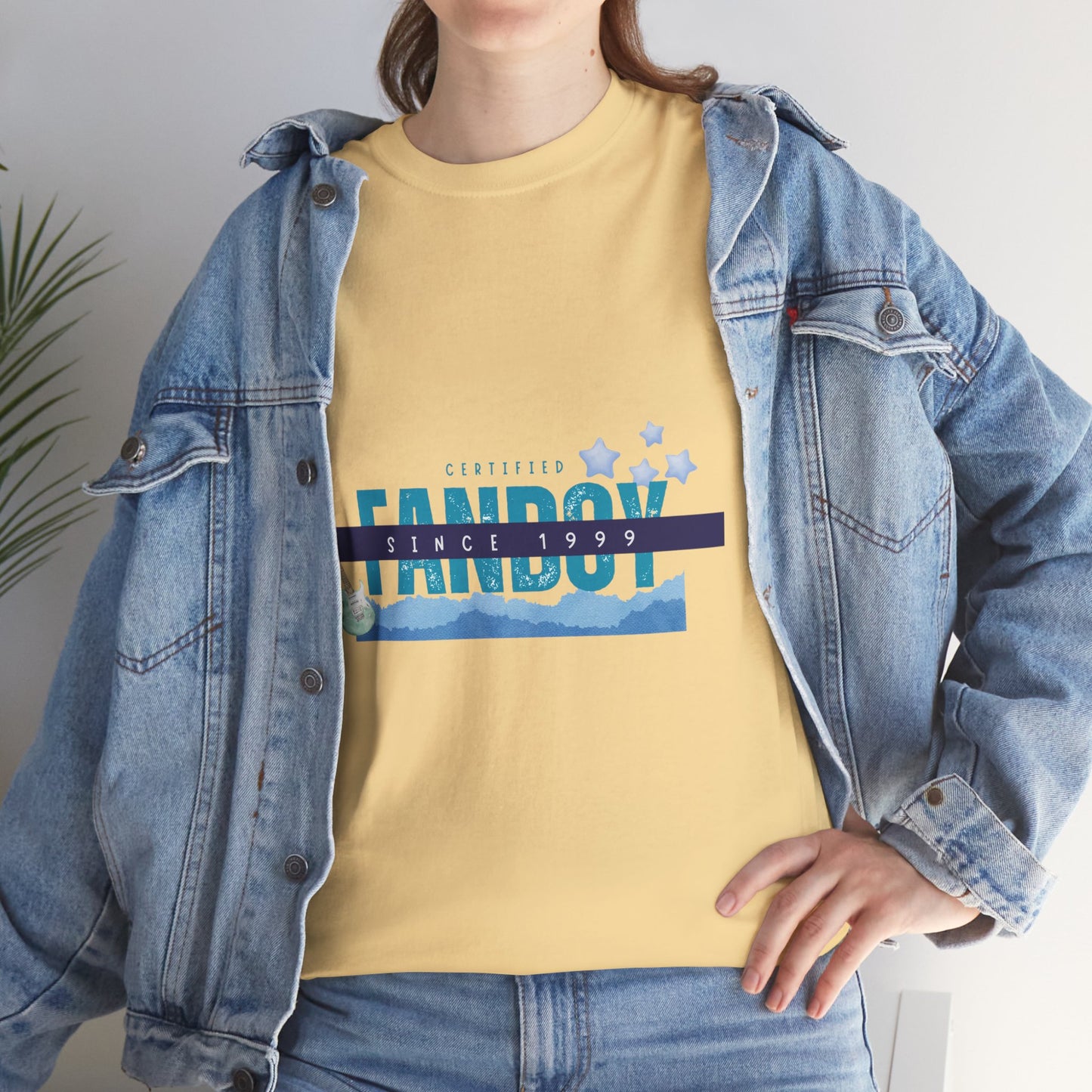 Certified Fanboy Since 1999 – Retro Pop Music Tee, Casual Tee, Graphic T-Shirt, Gift for Fans, Summer Wear, Everyday Comfort - Mixtape Hearts