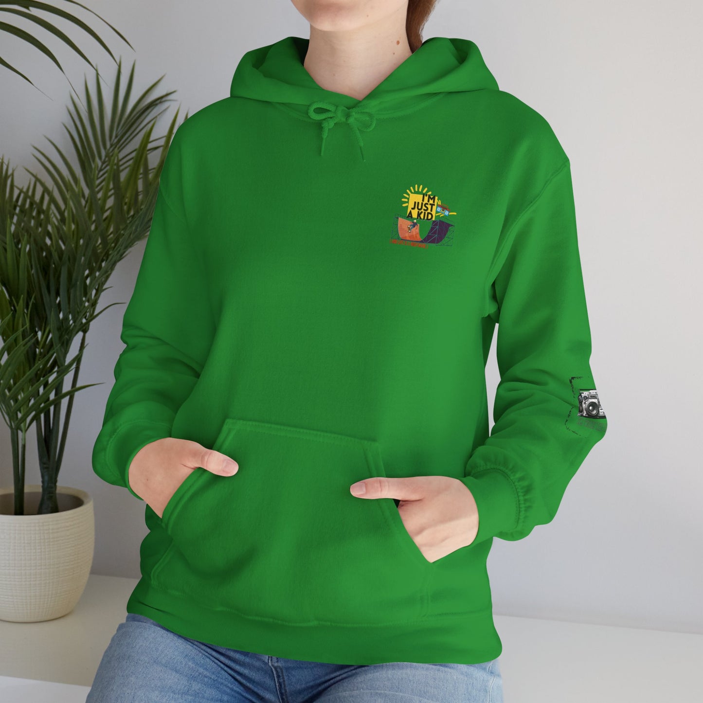 "I’m Just a Kid" Oversized Pop Punk Hoodie - Unisex Heavy Blend™ | Fun Graphic Sweatshirt, Youth Streetwear, Gifts for Boys & Girls, Birthday, Everyday Wear - Mixtape Hearts