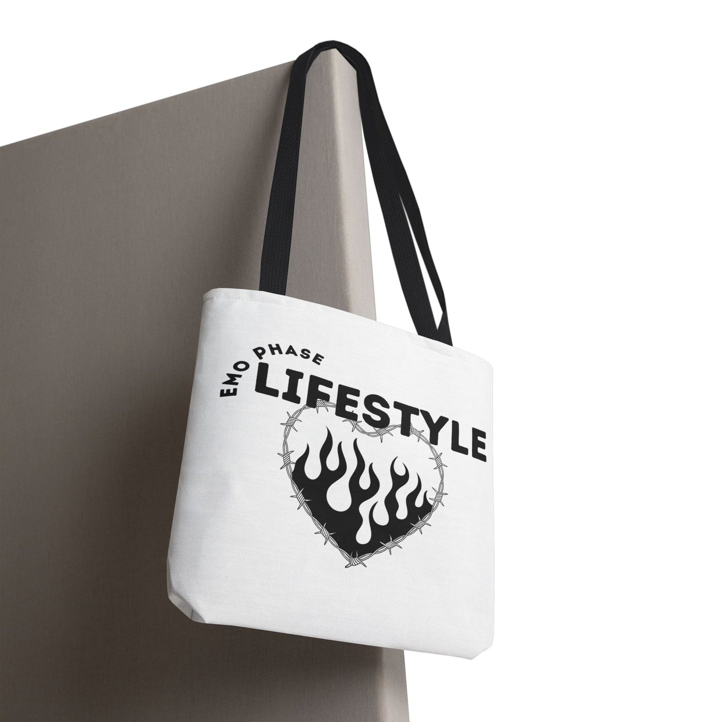 Emo Phase Lifestyle – Emotional Era Tote Bag - AOP, Fun and Stylish, Perfect for Music Lovers, Gift for Friends, Everyday Use, Beach Bag, Eco-Friendly - Mixtape Hearts