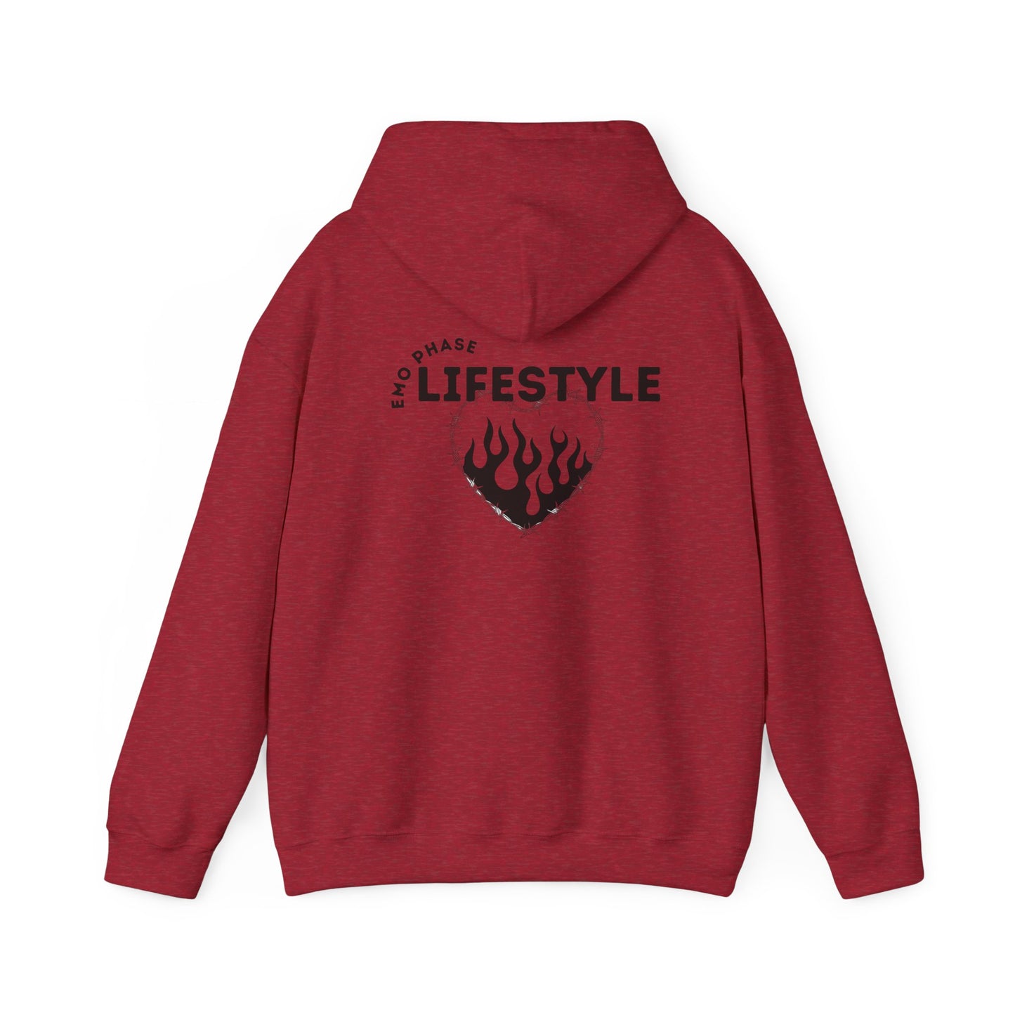 Emo Phase Lifestyle – Cozy Hoodie– Cozy Throwback Hoodie – Cozy Retro Hoodie – Stylish Streetwear, Cozy Layering Piece, Unique Graphic Hoodie
