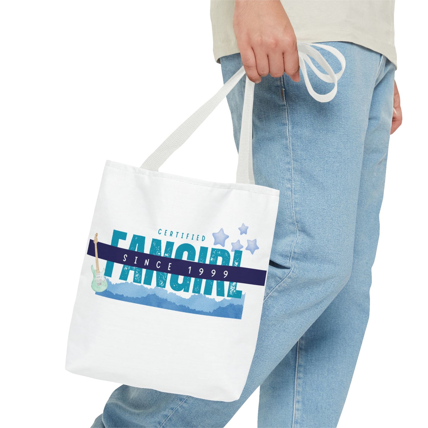 Certified Fangirl Since 1999 – Nostalgic Music Tote, Cute Tote, Gift for Fangirls, Fan Merchandise, Artsy Bag, AOP Design - Mixtape Hearts