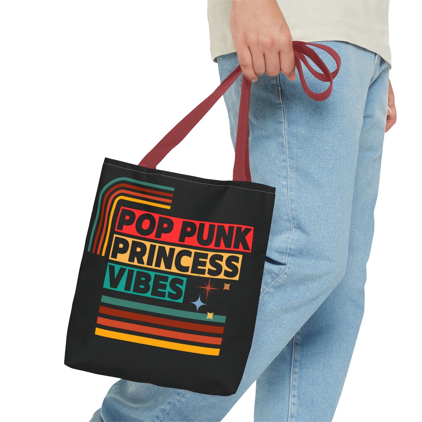 Pop Punk Princess Vibes – Loud & Cute Tote Bag – Emotional Era Tote Bag– Retro Music Tote – Pop Music Tote Bag – Nostalgic Music Tote - Mixtape Hearts