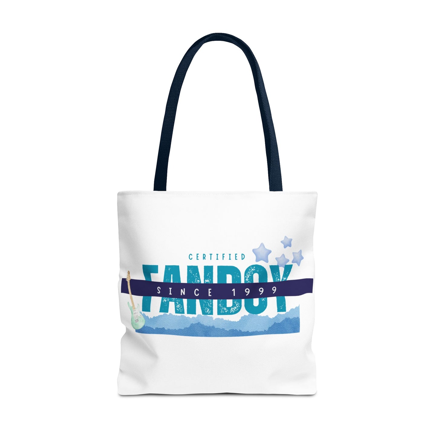 Certified Fanboy Since 1999 – Pop Music Tote Bag– Nostalgic Music Tote, Cute Tote, Gift for Fangirls, Fan Merchandise, Artsy Bag, AOP Design - Mixtape Hearts