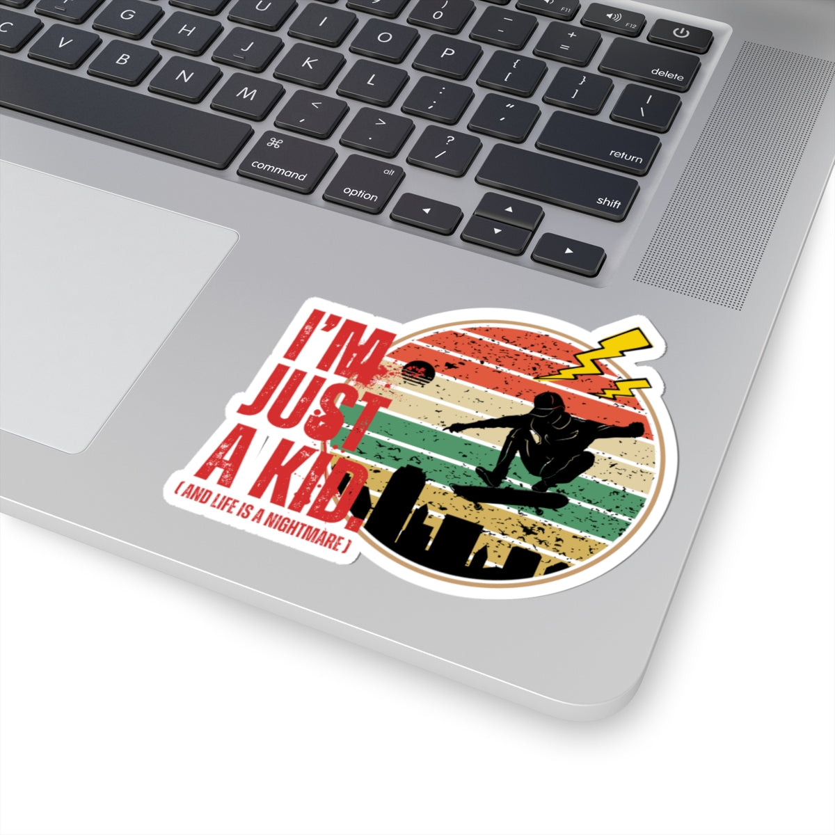 "I’m Just a Kid" Pop Punk Kiss-Cut Sticker - Nostalgic Vibes for Fun Decor, Perfect for Kids, Teens, and Parents, Great for Birthdays, Parties, or School! - Mixtape Hearts