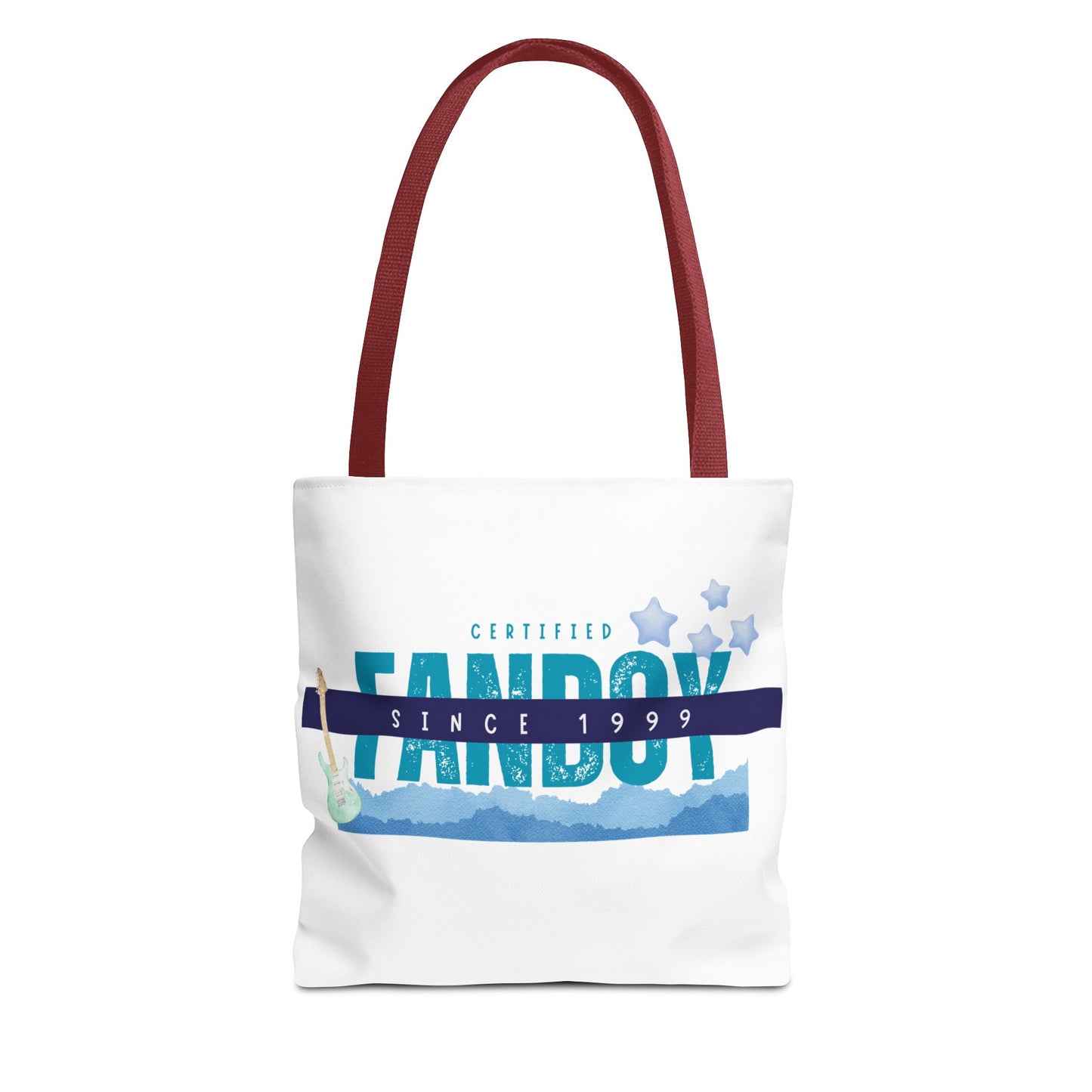 Certified Fanboy Since 1999 – Pop Music Tote Bag– Nostalgic Music Tote, Cute Tote, Gift for Fangirls, Fan Merchandise, Artsy Bag, AOP Design - Mixtape Hearts