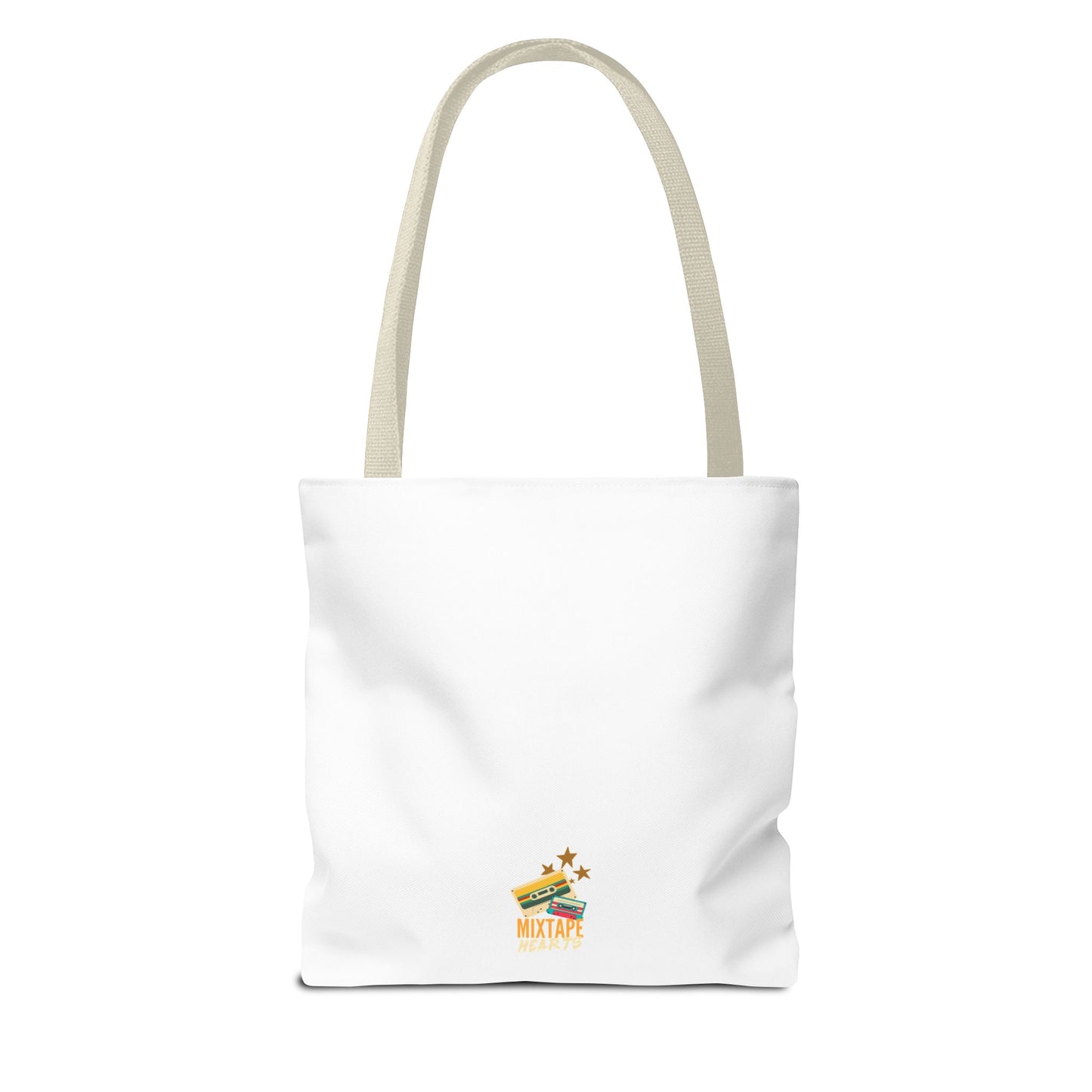The Real MVP: My Walkman – Cassette Era Tote Bag - AOP, Fun and Stylish, Perfect for Music Lovers, Gift for Friends, Everyday Use, Beach Bag, Eco-Friendly - Mixtape Hearts