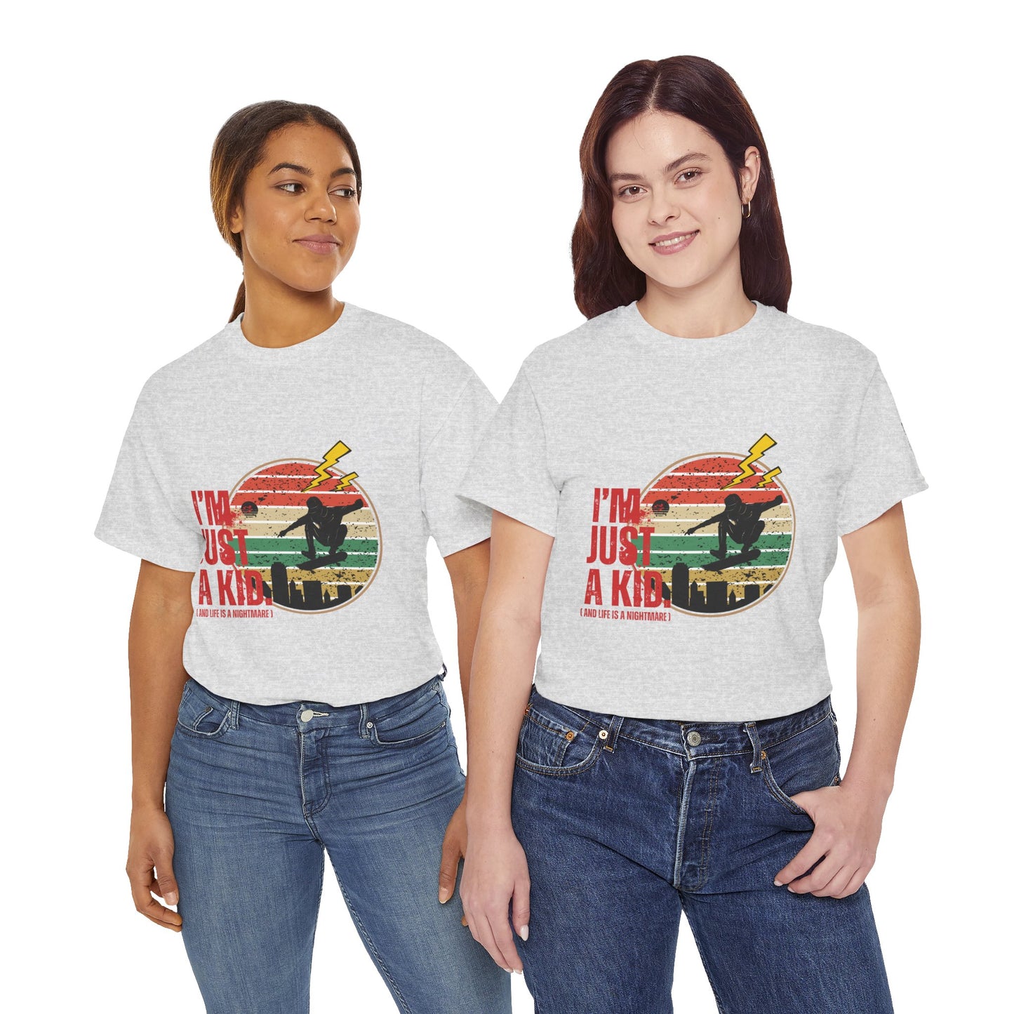 I’m Just a Kid T-Shirt – 2000s Pop Punk Graphic Tee Inspired by Simple Plan, Unisex Cotton T-Shirt, Gift for Young Explorers, Playful Design for All Ages - Mixtape Hearts