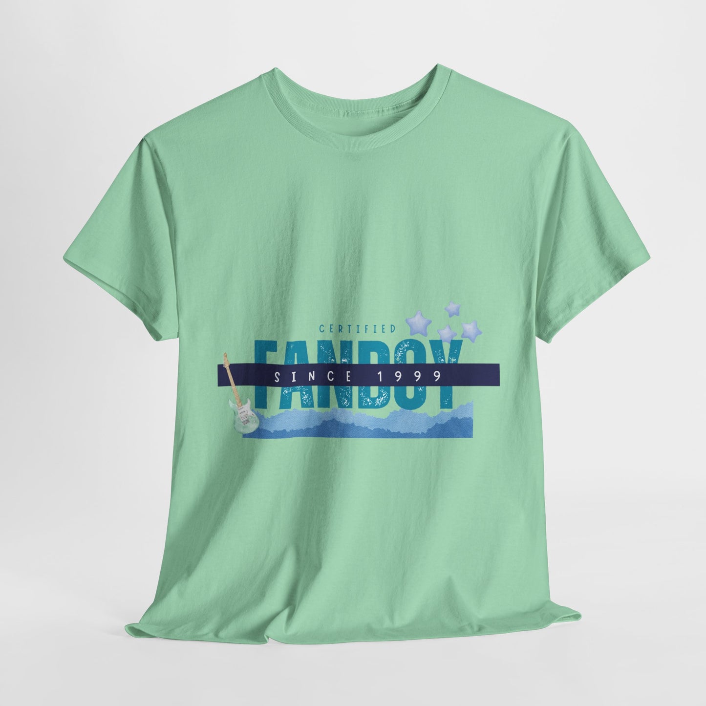 Certified Fanboy Since 1999 – Retro Pop Music Tee, Casual Tee, Graphic T-Shirt, Gift for Fans, Summer Wear, Everyday Comfort - Mixtape Hearts