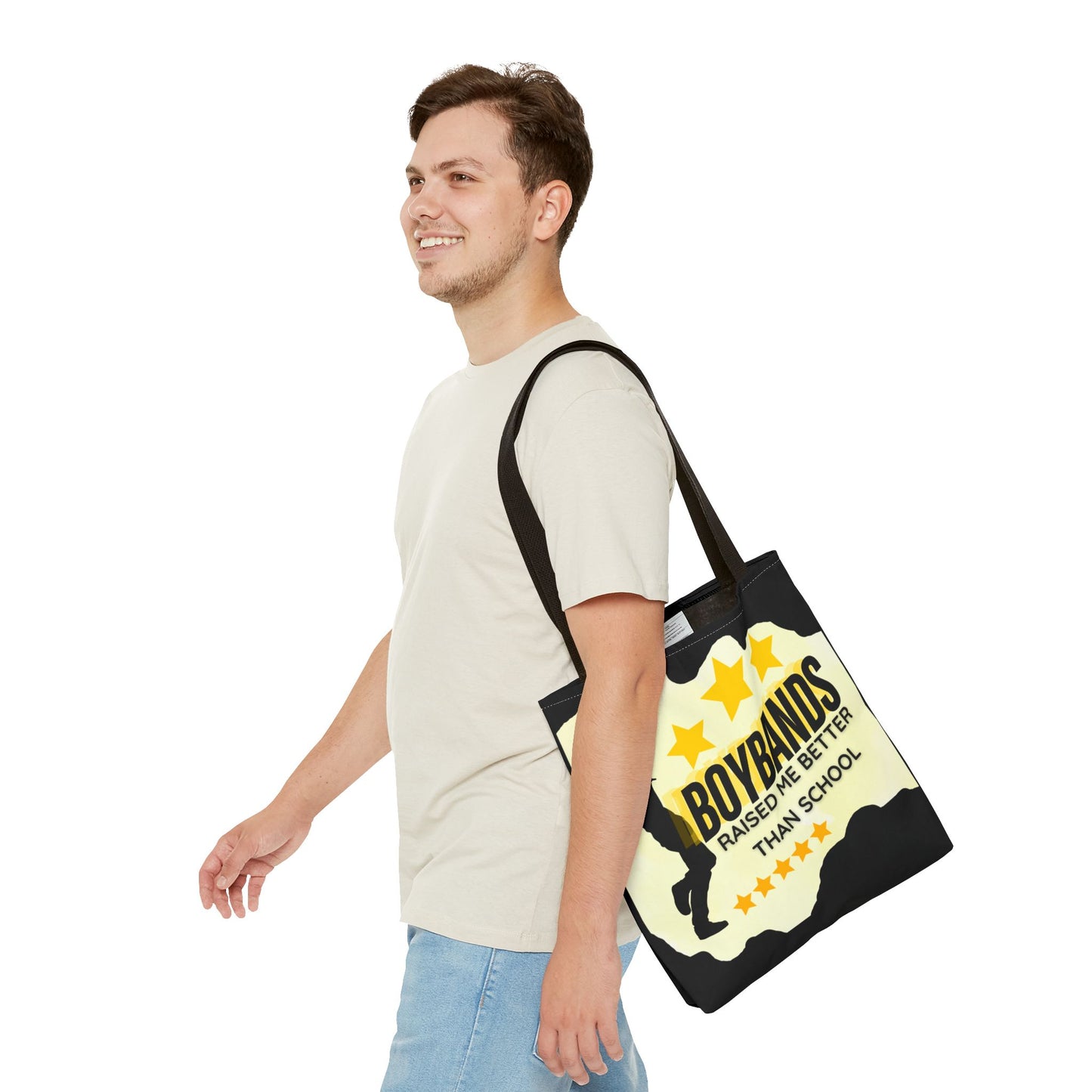 Boybands Raised Me Better Than School – Retro Music Tote – Pop Music Tote Bag – Nostalgic Music Tote - Mixtape Hearts