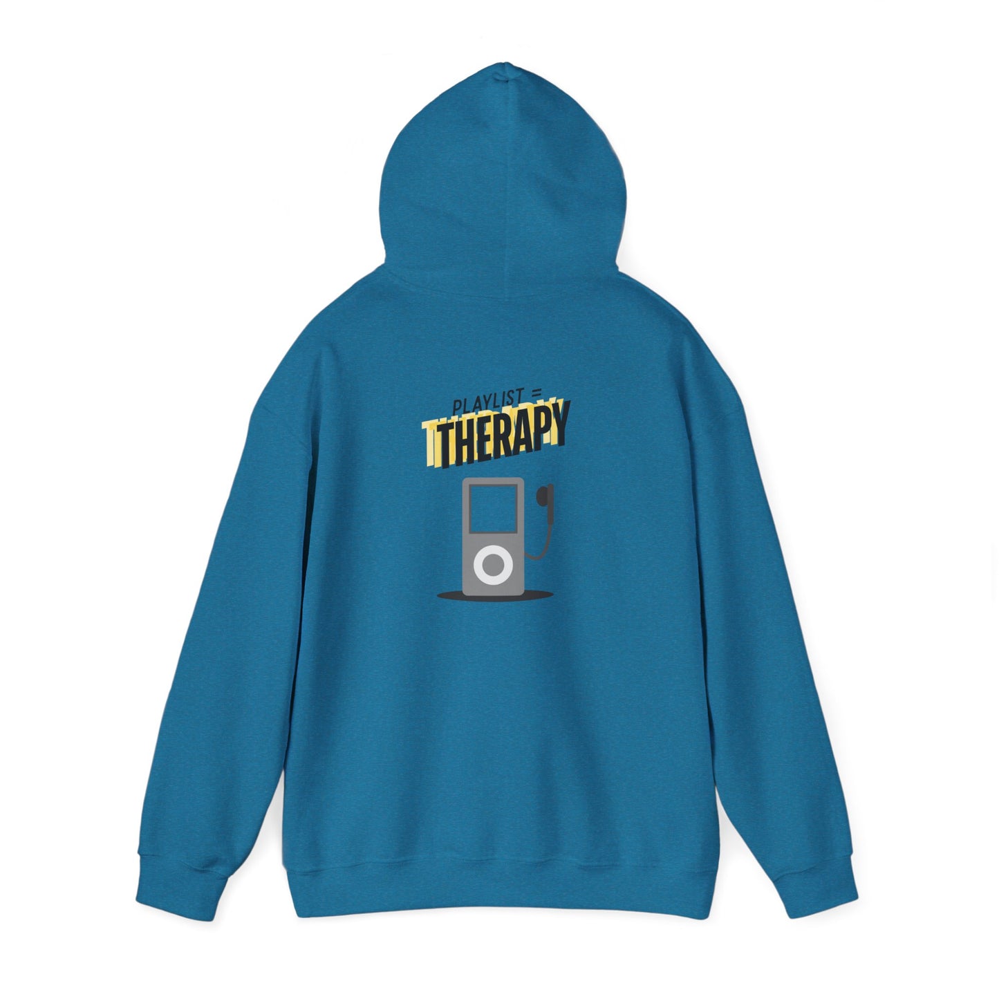 Playlist = Therapy – Cozy Hoodie – Cozy Throwback Hoodie – Cozy Retro Hoodie – Stylish Streetwear, Cozy Layering Piece, Unique Graphic Hoodie - Mixtape Hearts