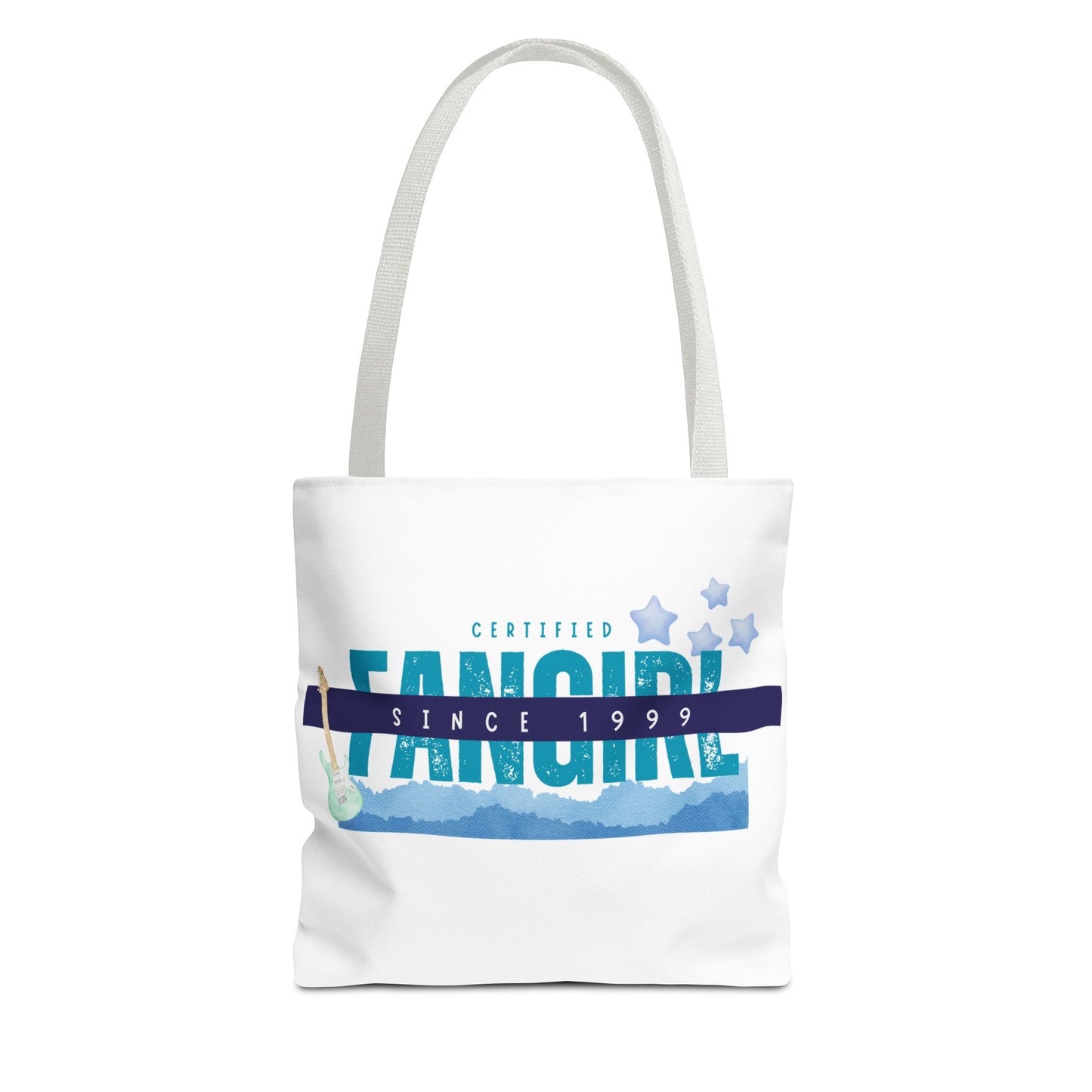 Certified Fangirl Since 1999 – Nostalgic Music Tote, Cute Tote, Gift for Fangirls, Fan Merchandise, Artsy Bag, AOP Design - Mixtape Hearts