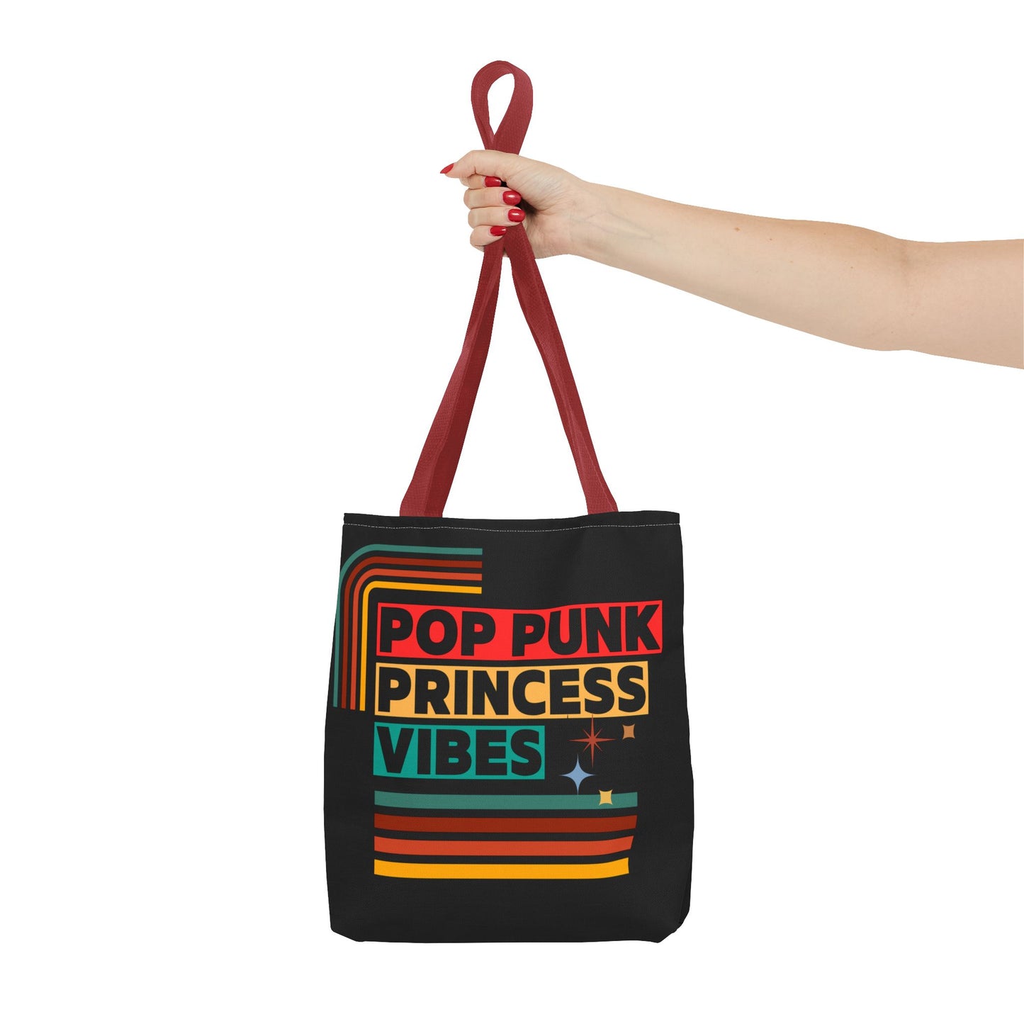 Pop Punk Princess Vibes – Loud & Cute Tote Bag – Emotional Era Tote Bag– Retro Music Tote – Pop Music Tote Bag – Nostalgic Music Tote - Mixtape Hearts