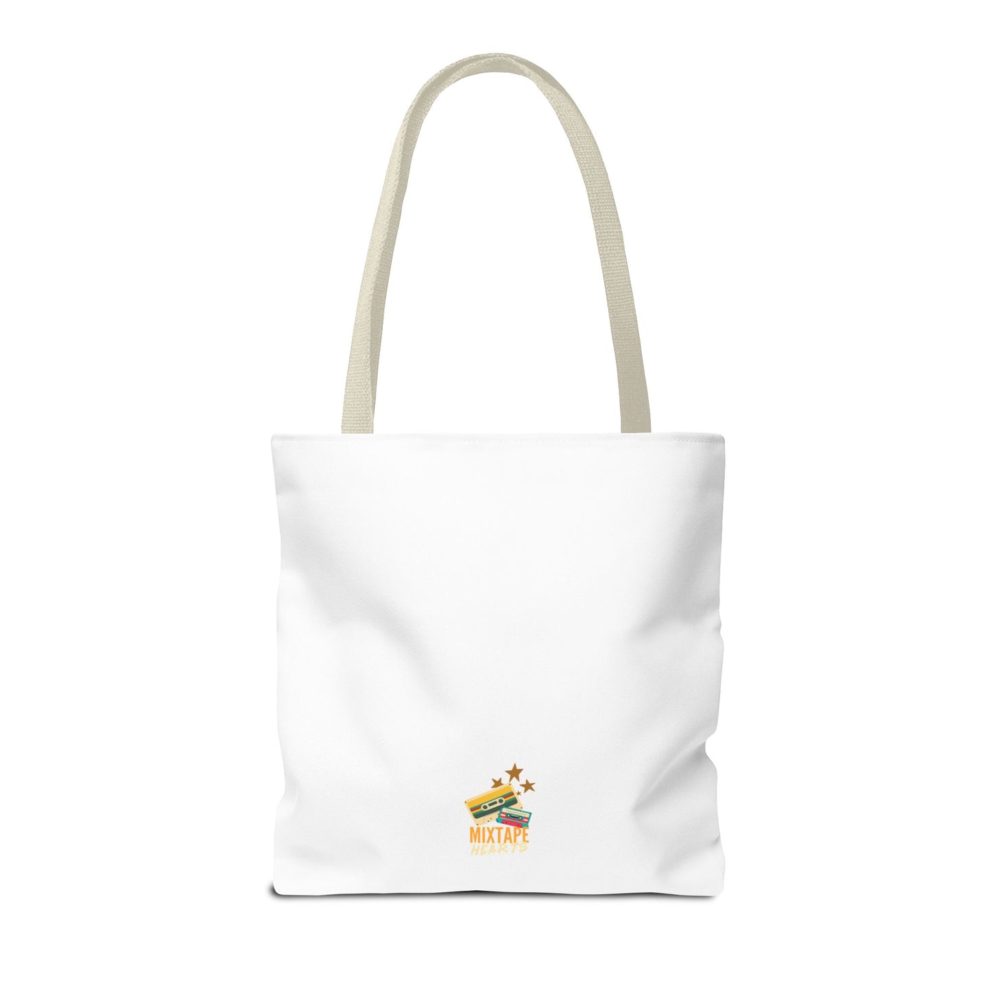 The Real MVP: My Walkman – Cassette Era Tote Bag - AOP, Fun and Stylish, Perfect for Music Lovers, Gift for Friends, Everyday Use, Beach Bag, Eco-Friendly - Mixtape Hearts