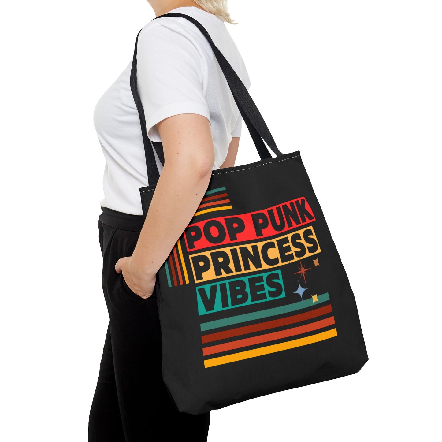 Pop Punk Princess Vibes – Loud & Cute Tote Bag – Emotional Era Tote Bag– Retro Music Tote – Pop Music Tote Bag – Nostalgic Music Tote - Mixtape Hearts