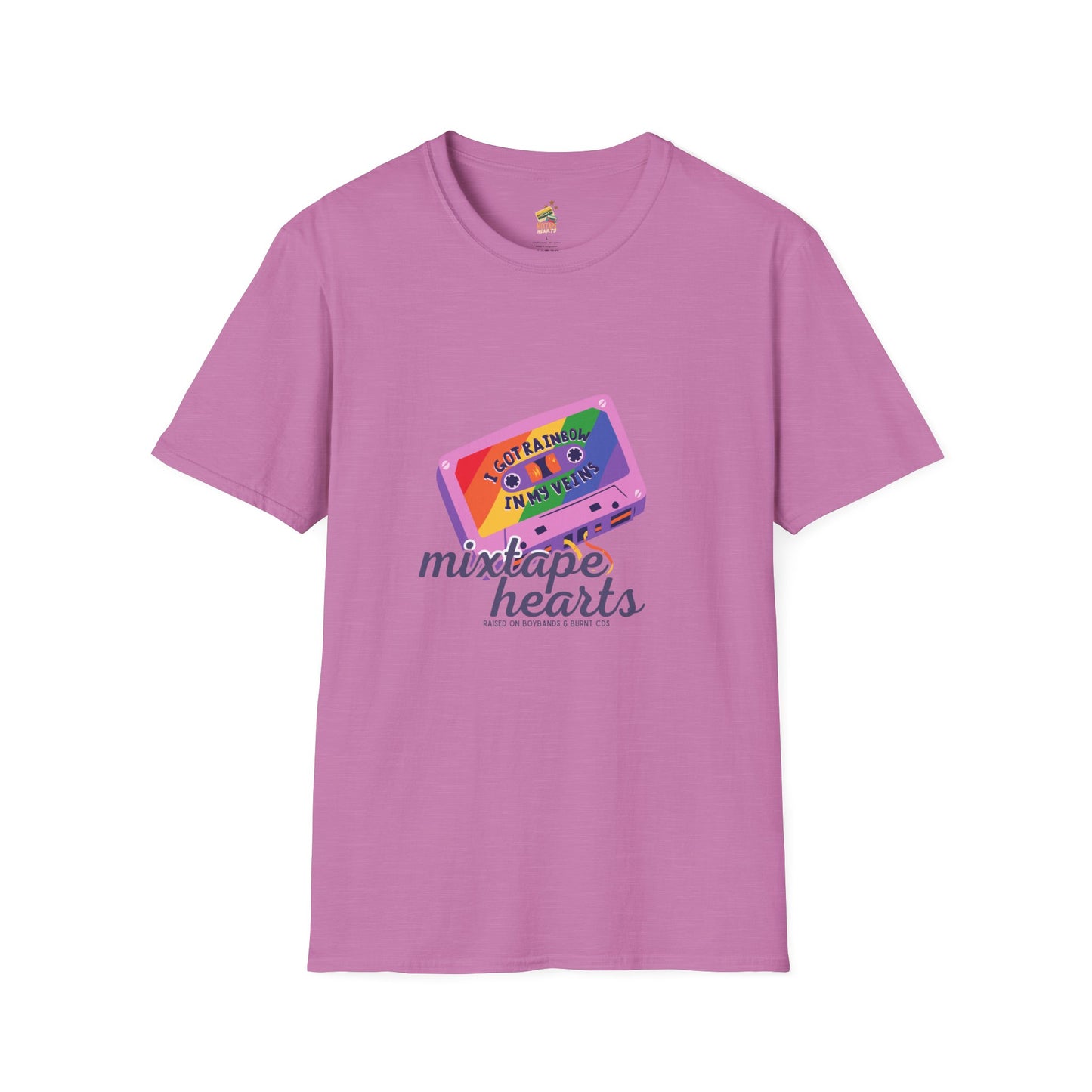 Raised on Boybands & Burnt CDs – Unisex T-Shirt– 90s Nostalgia Unisex Tee| Gift for Walkman Fans, Vintage Style Tee, Casual Wear, Concert Outfit, Unisex Apparel - Mixtape Hearts