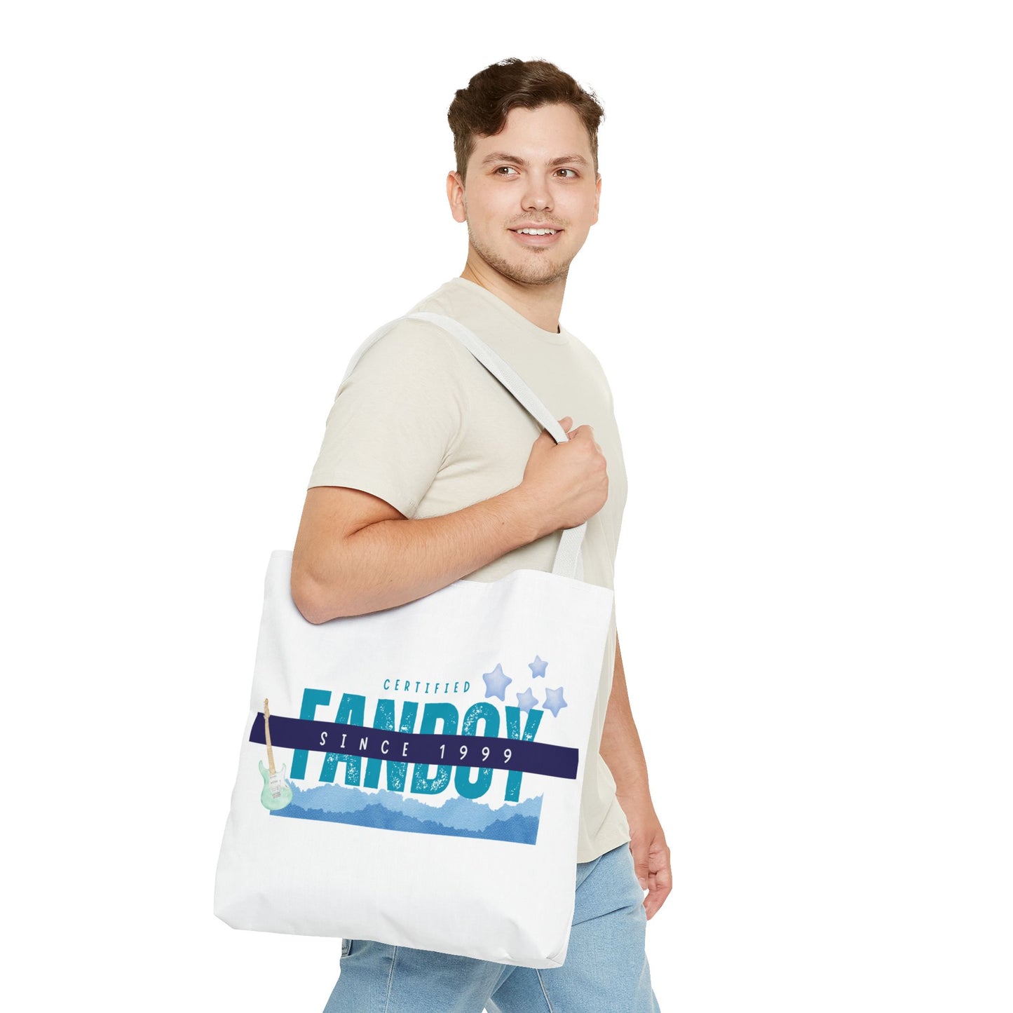 Certified Fanboy Since 1999 – Pop Music Tote Bag– Nostalgic Music Tote, Cute Tote, Gift for Fangirls, Fan Merchandise, Artsy Bag, AOP Design - Mixtape Hearts