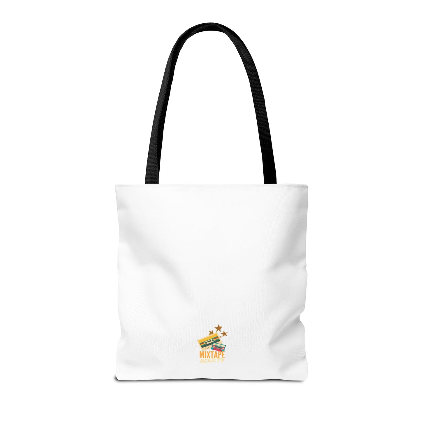 The Real MVP: My Walkman – Cassette Era Tote Bag - AOP, Fun and Stylish, Perfect for Music Lovers, Gift for Friends, Everyday Use, Beach Bag, Eco-Friendly - Mixtape Hearts