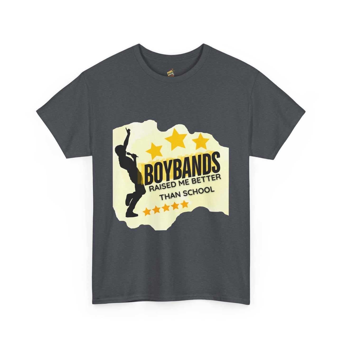 Boybands Raised Me Better Than School – Retro Fan Tee – Retro Pop Music Tee, Casual Tee, Graphic T-Shirt, Gift for Fans, Summer Wear, Everyday Comfort - Mixtape Hearts