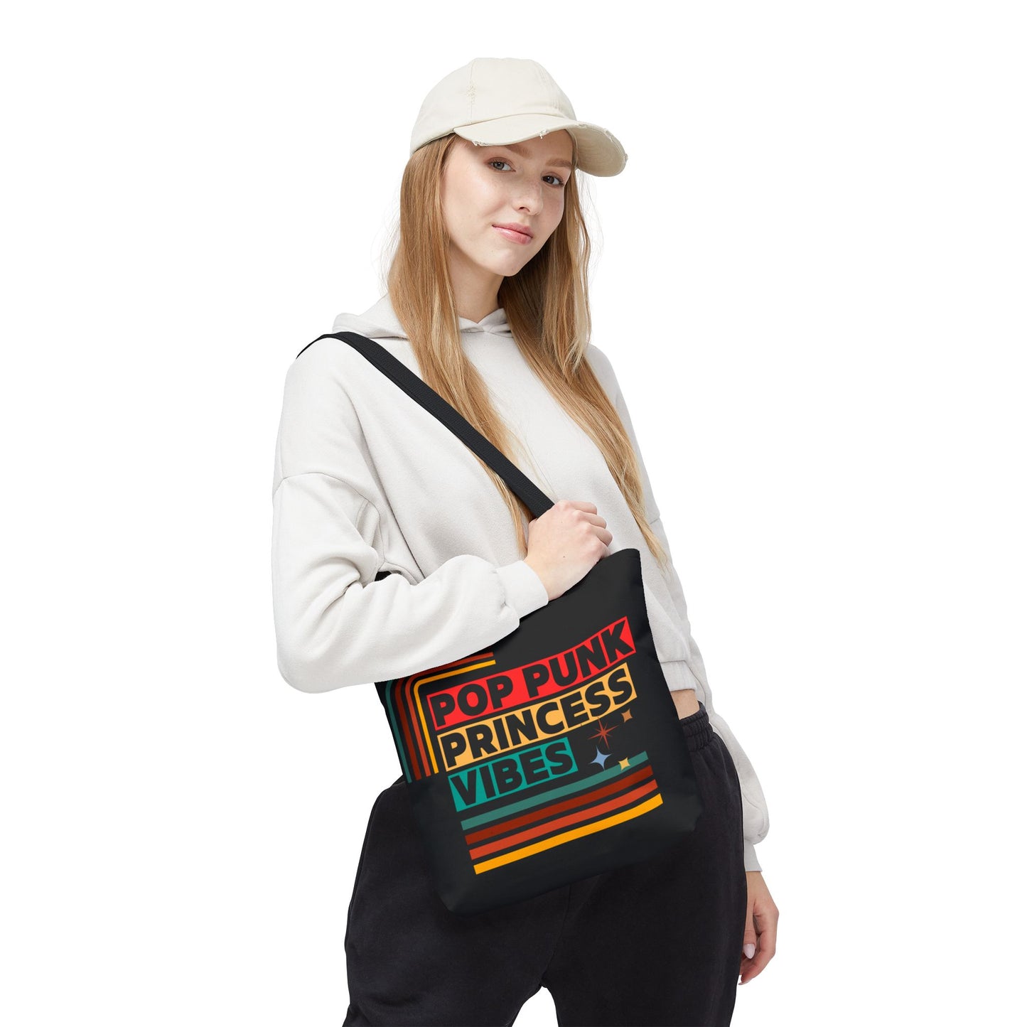 Pop Punk Princess Vibes – Loud & Cute Tote Bag – Emotional Era Tote Bag– Retro Music Tote – Pop Music Tote Bag – Nostalgic Music Tote - Mixtape Hearts