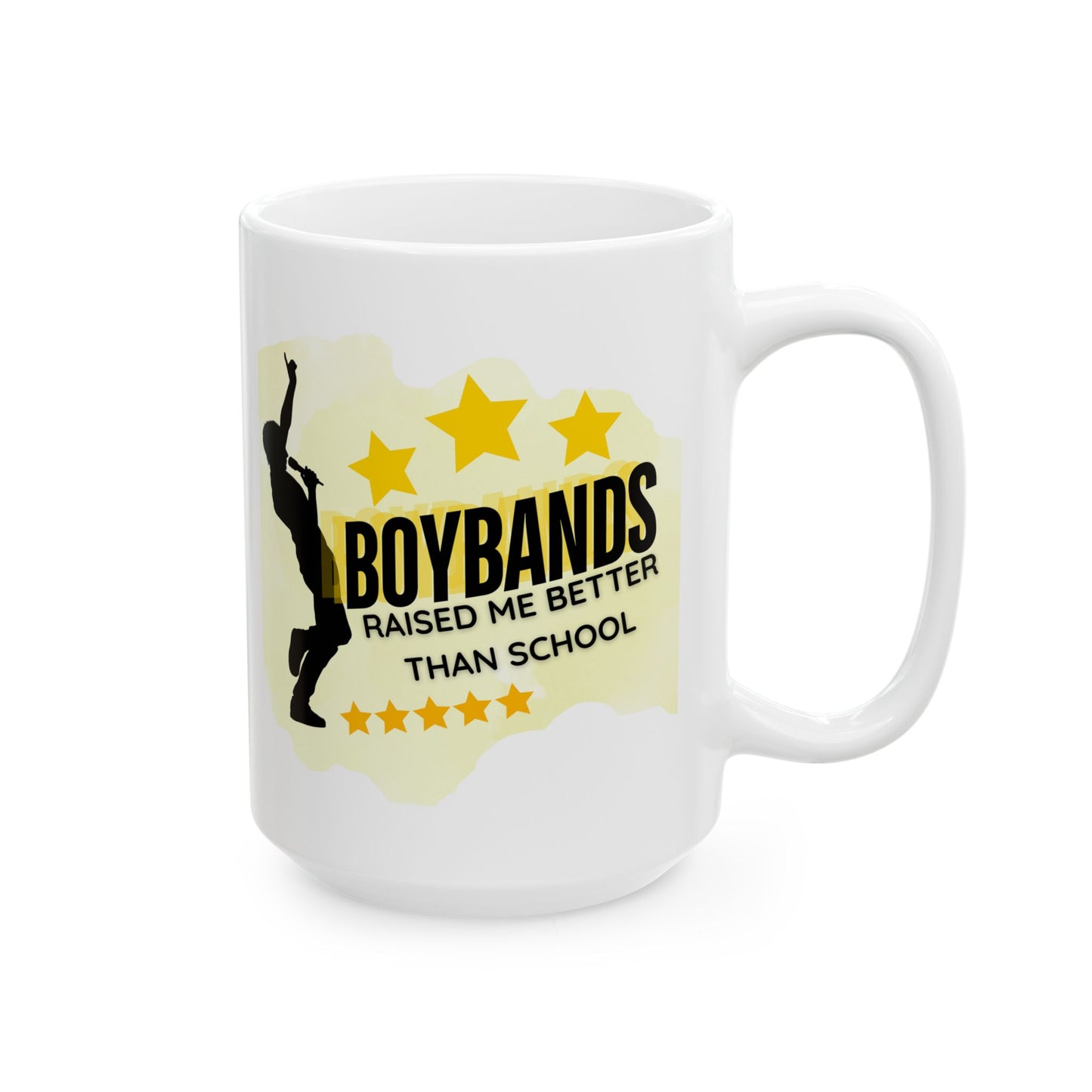 Boybands Raised Me Better Than School – Nostalgic Coffee Mug– Nostalgic Boyband Mug - Unique Gift for Music Lovers, Coffee Cup, Tea Mug, Personalized Gift, Musician's Essential - Mixtape Hearts