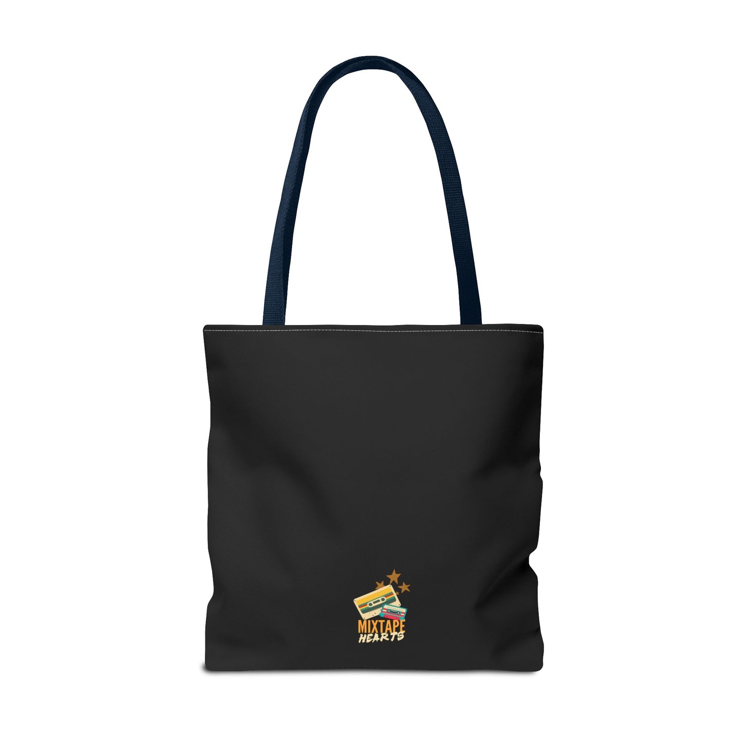 Raised on Boybands & Burnt CDs Tote Bag – Nostalgic Music Tote, Cute Tote, Gift for Fangirls, Fan Merchandise, Artsy Bag, AOP Design - Mixtape Hearts