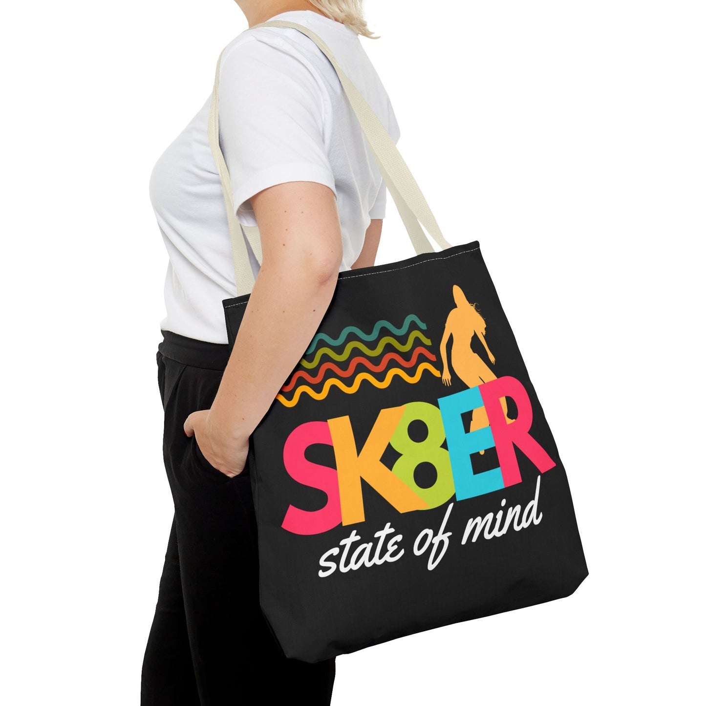 Sk8er State of Mind – Skatecore Tote Bag– Loud & Cute Tote Bag – Emotional Era Tote Bag– Retro Music Tote – Pop Music Tote Bag – Nostalgic Music Tote - Mixtape Hearts