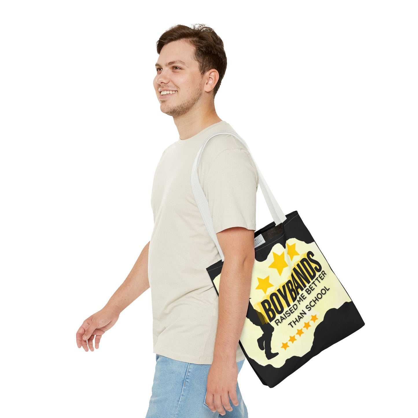 Boybands Raised Me Better Than School – Retro Music Tote – Pop Music Tote Bag – Nostalgic Music Tote - Mixtape Hearts