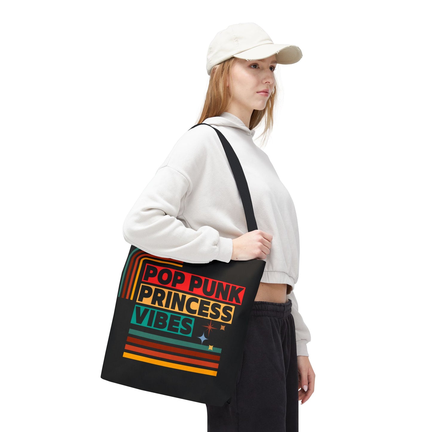 Pop Punk Princess Vibes – Loud & Cute Tote Bag – Emotional Era Tote Bag– Retro Music Tote – Pop Music Tote Bag – Nostalgic Music Tote - Mixtape Hearts