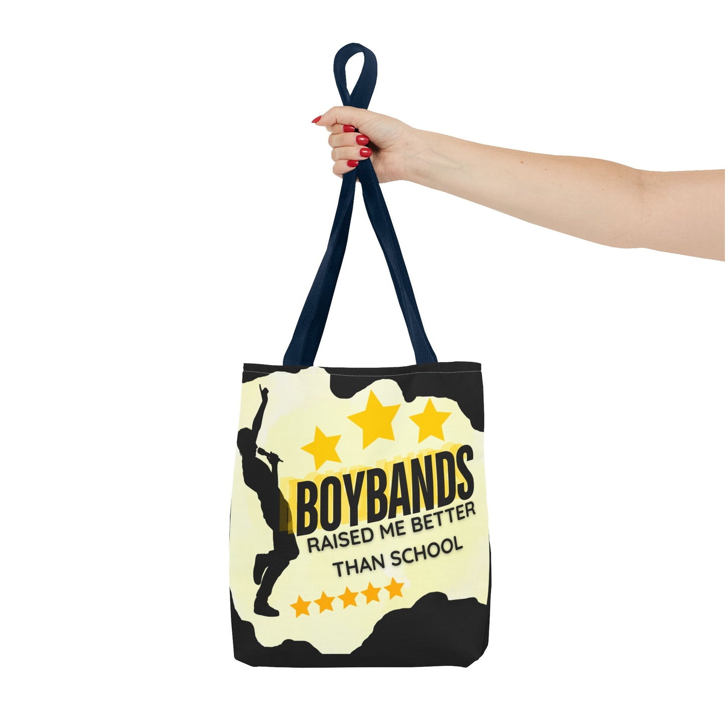 Boybands Raised Me Better Than School – Retro Music Tote – Pop Music Tote Bag – Nostalgic Music Tote - Mixtape Hearts