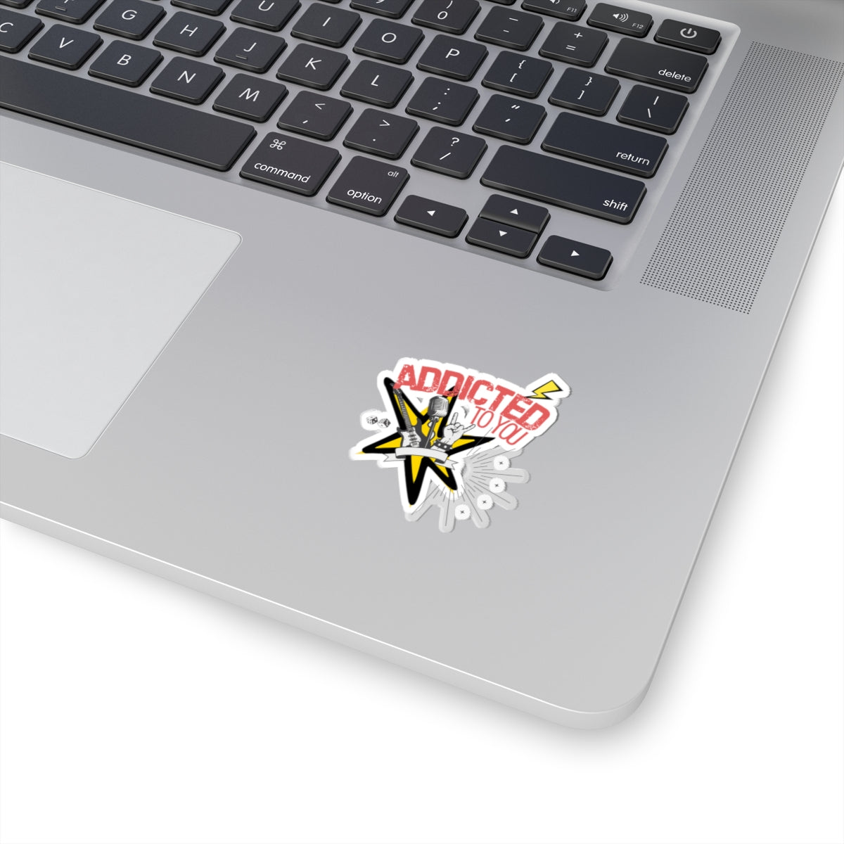 "Addicted to You" Pop Punk Kiss-Cut Sticker - Nostalgic Vibes for Fun Decor, Perfect for Kids, Teens, and Parents, Great for Birthdays, Parties, or School! - Mixtape Hearts