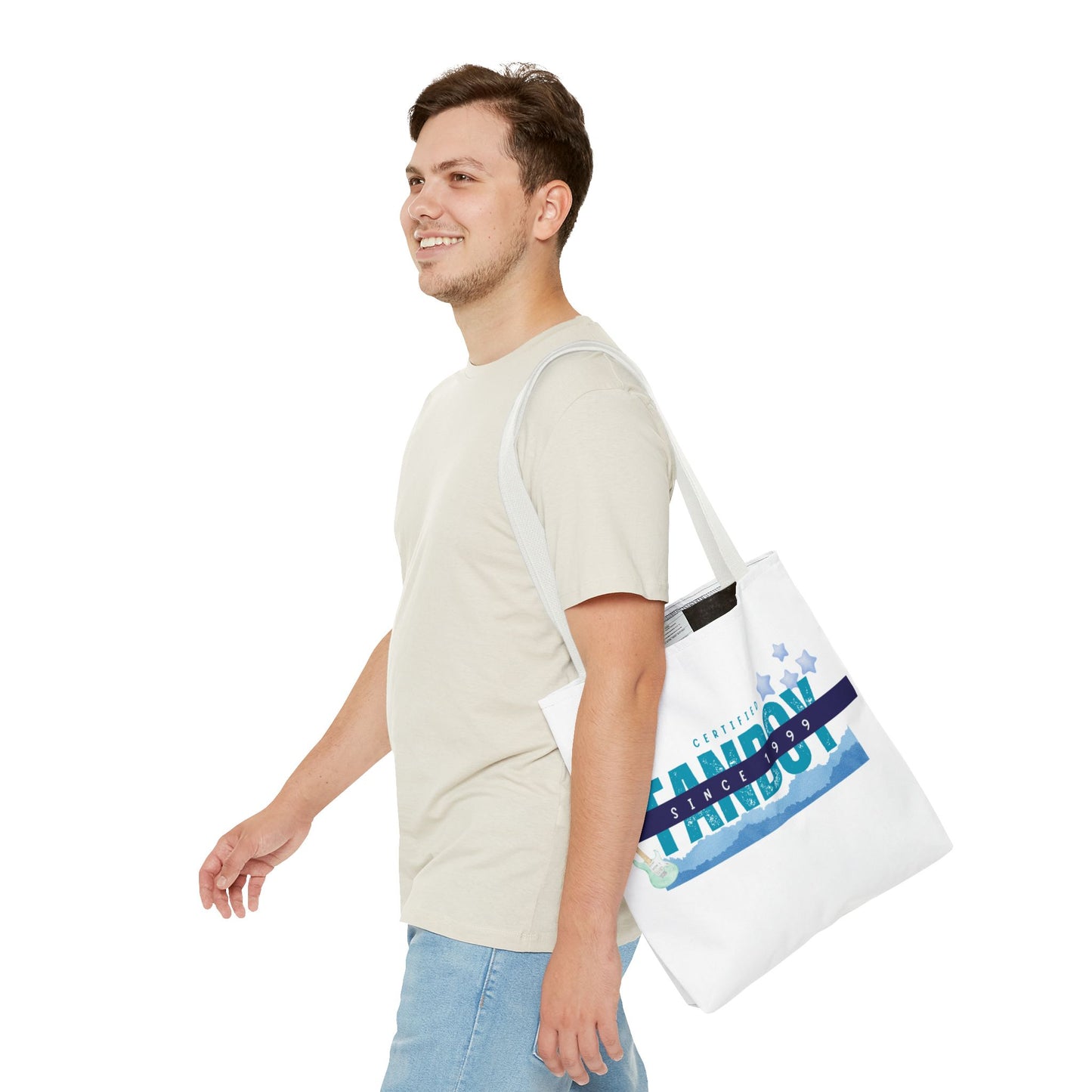 Certified Fanboy Since 1999 – Pop Music Tote Bag– Nostalgic Music Tote, Cute Tote, Gift for Fangirls, Fan Merchandise, Artsy Bag, AOP Design - Mixtape Hearts