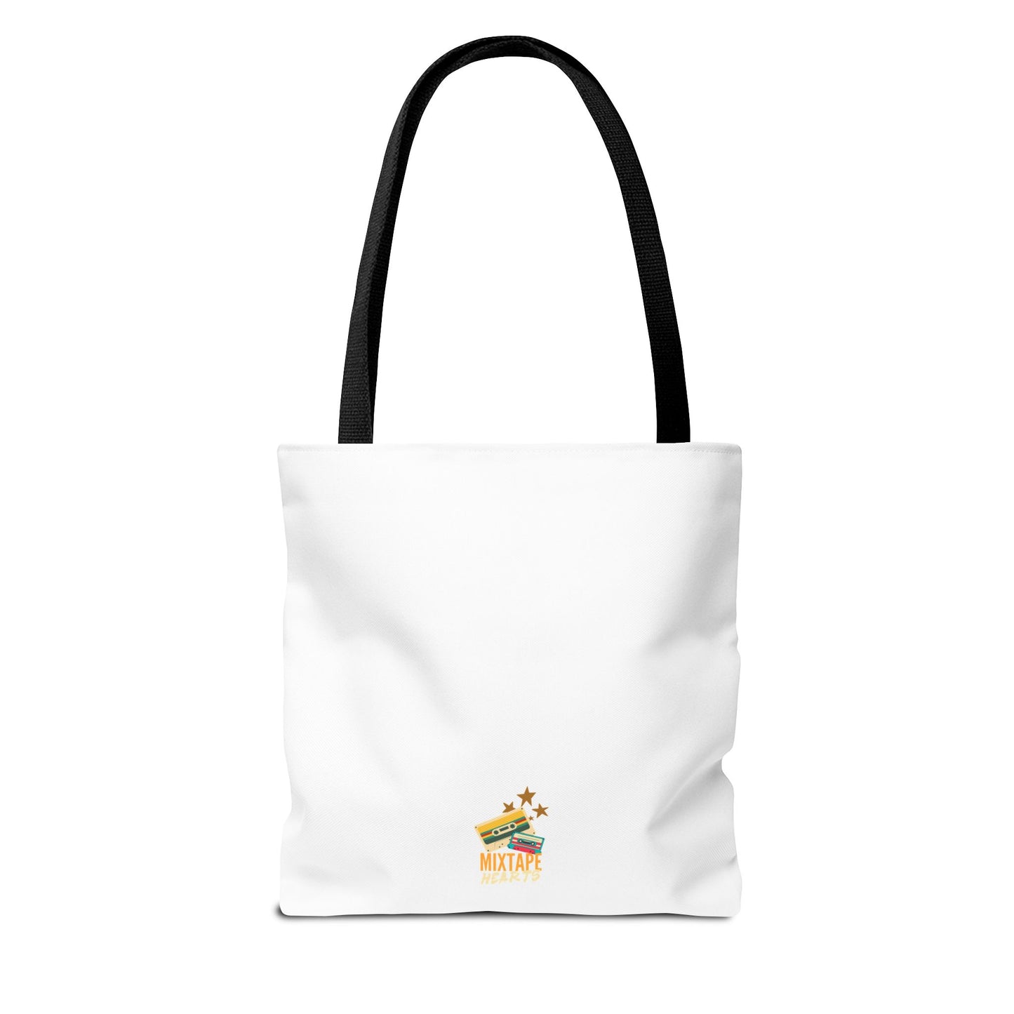 The Real MVP: My Walkman – Cassette Era Tote Bag - AOP, Fun and Stylish, Perfect for Music Lovers, Gift for Friends, Everyday Use, Beach Bag, Eco-Friendly - Mixtape Hearts
