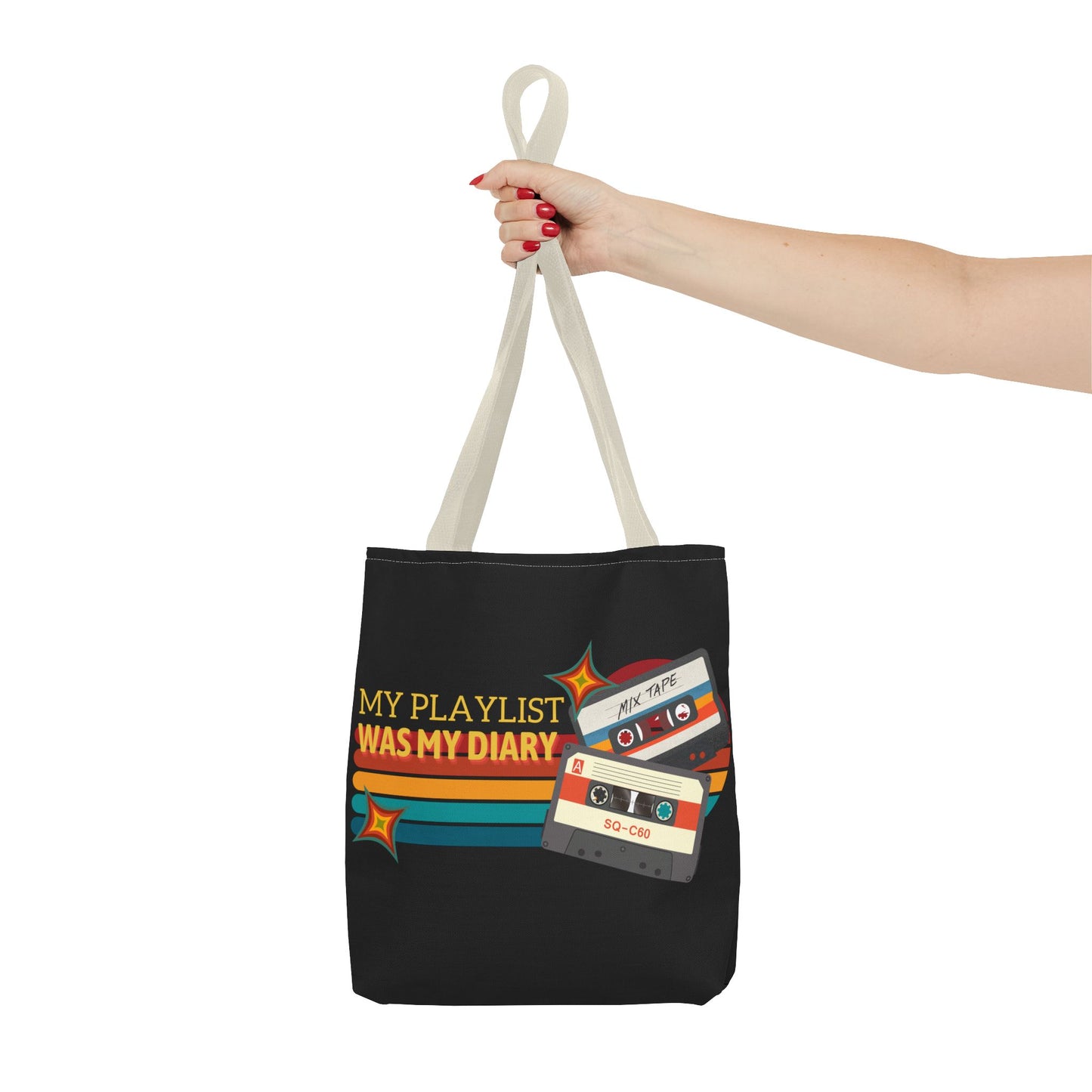 My Playlist Was My Diary – Emotional Era Tote Bag– Retro Music Tote – Pop Music Tote Bag – Nostalgic Music Tote