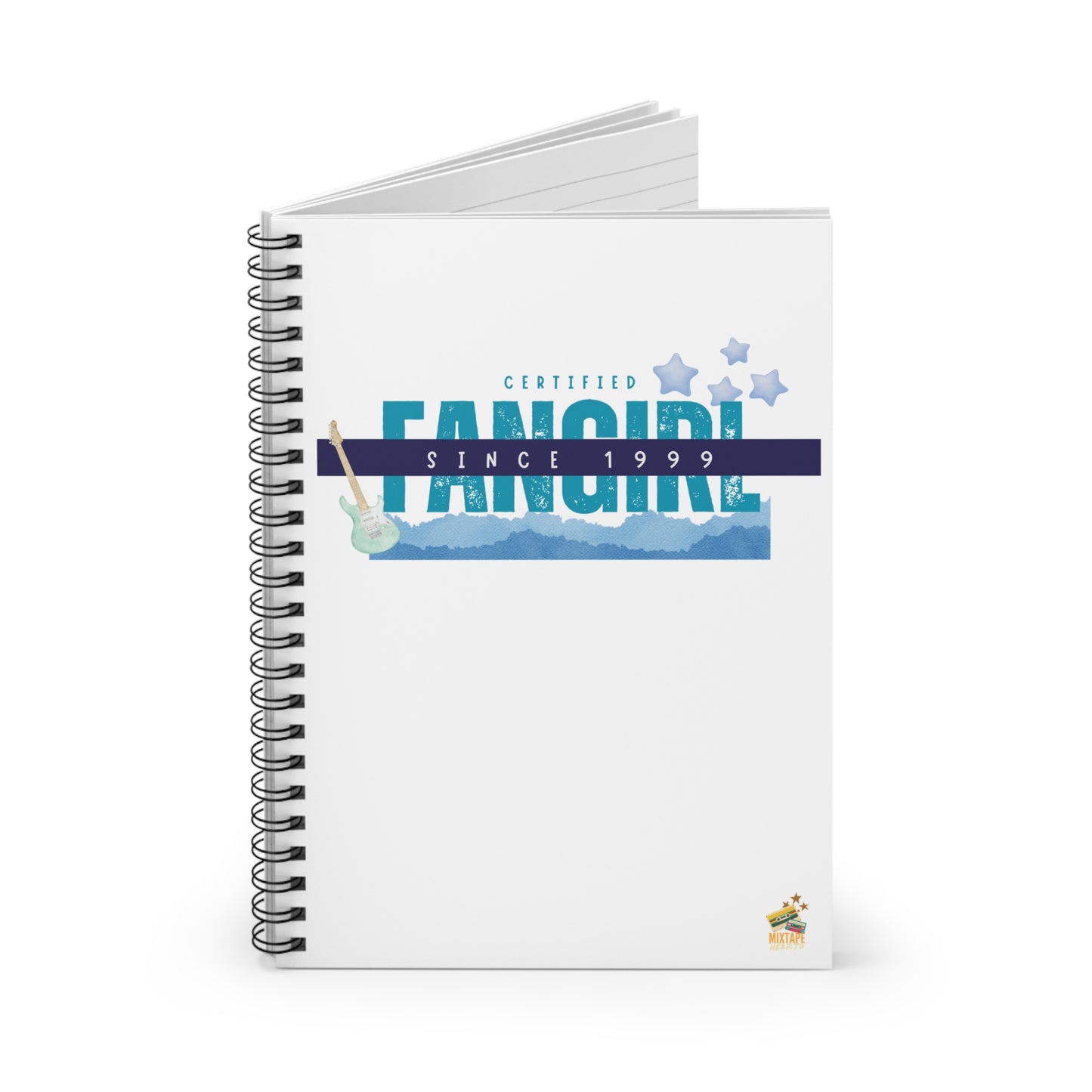 Certified Fangirl Since 1999 – Nostalgia-Inspired Journal - Cute Stationery, Journal for Fans, Gift for Creatives, School Supplies, Writing Journal - Mixtape Hearts