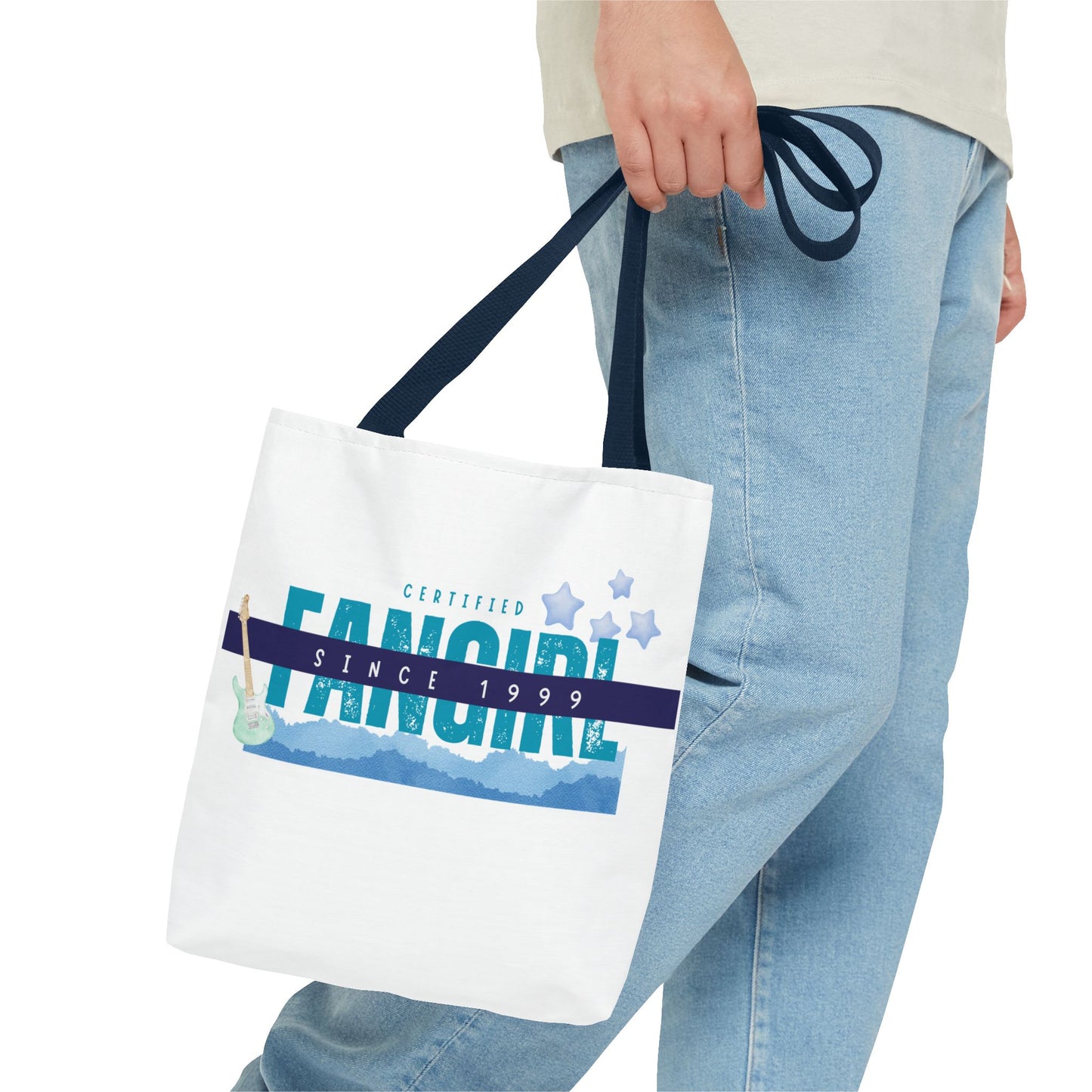 Certified Fangirl Since 1999 – Nostalgic Music Tote, Cute Tote, Gift for Fangirls, Fan Merchandise, Artsy Bag, AOP Design - Mixtape Hearts