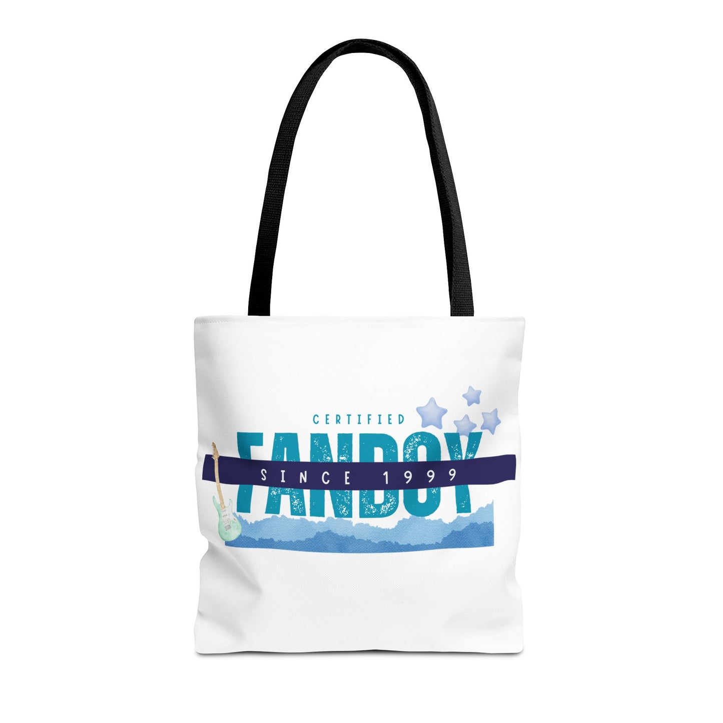 Certified Fanboy Since 1999 – Pop Music Tote Bag– Nostalgic Music Tote, Cute Tote, Gift for Fangirls, Fan Merchandise, Artsy Bag, AOP Design - Mixtape Hearts