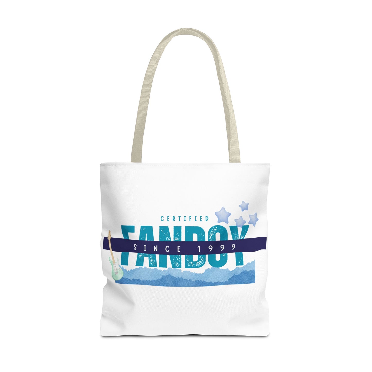 Certified Fanboy Since 1999 – Pop Music Tote Bag– Nostalgic Music Tote, Cute Tote, Gift for Fangirls, Fan Merchandise, Artsy Bag, AOP Design - Mixtape Hearts